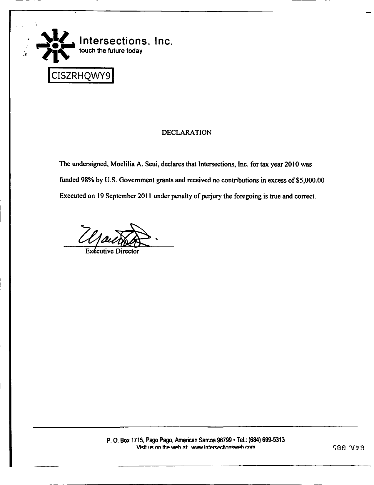 Image of first page of 2010 Form 990R for Intersections