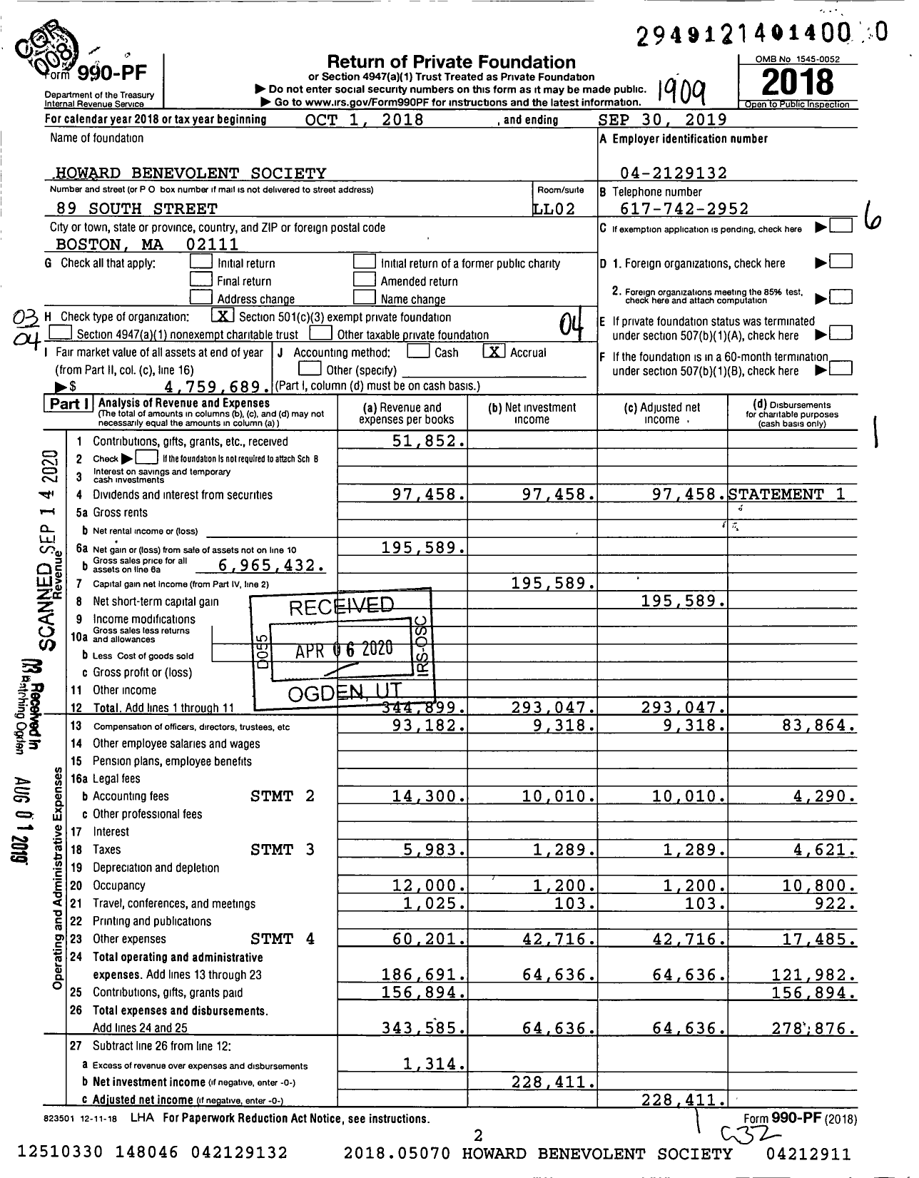 Image of first page of 2018 Form 990PR for Boston Neighborhood Support