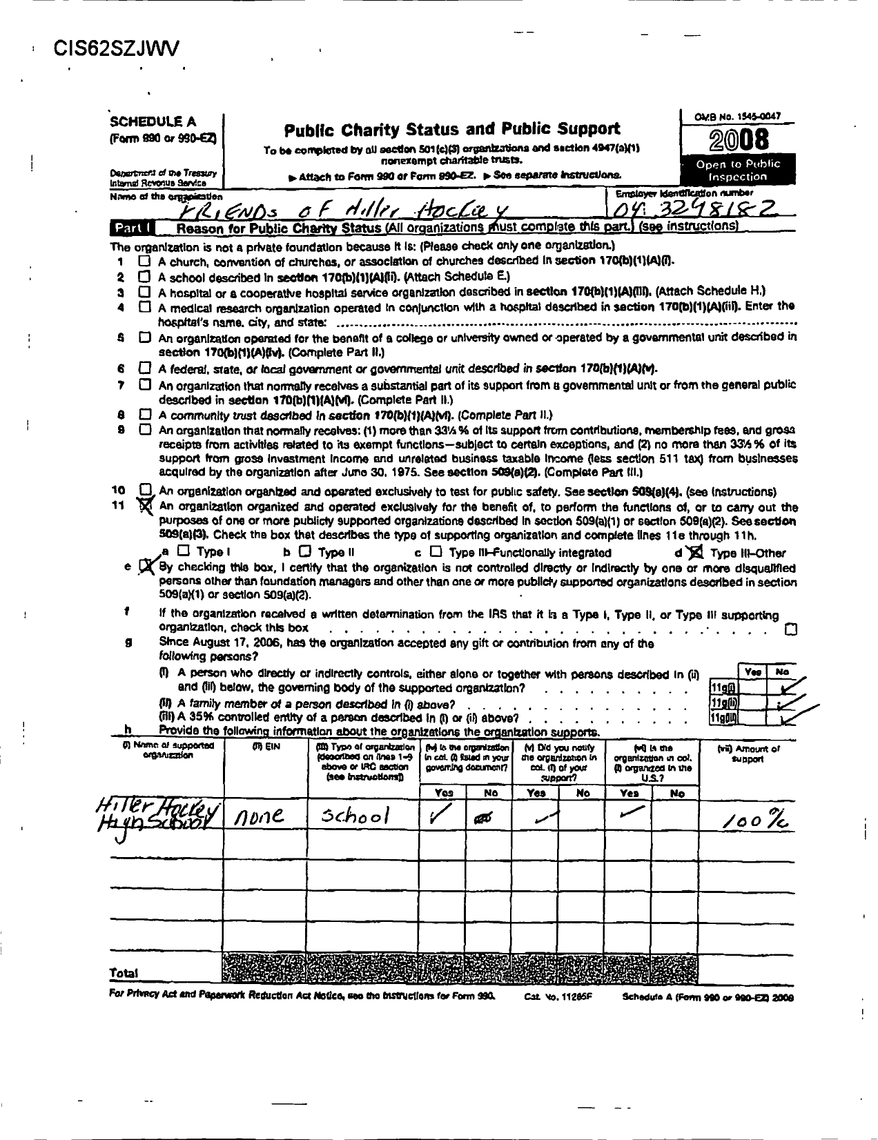 Image of first page of 2007 Form 990ER for Friends of Hiller Hockey