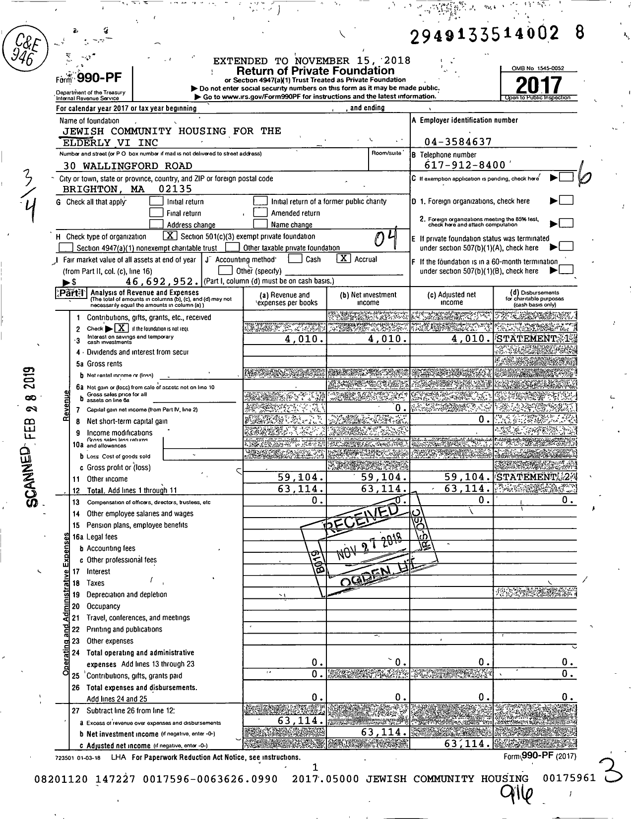 Image of first page of 2017 Form 990PF for 2life Partners