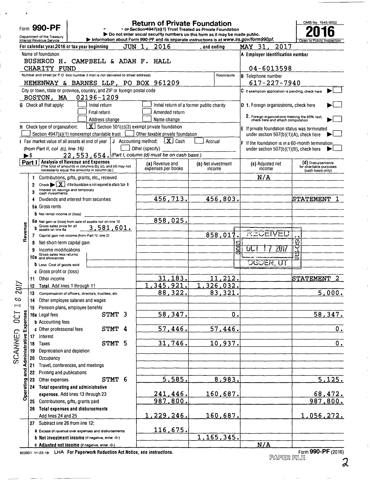 Image of first page of 2016 Form 990PF for Population Media Center