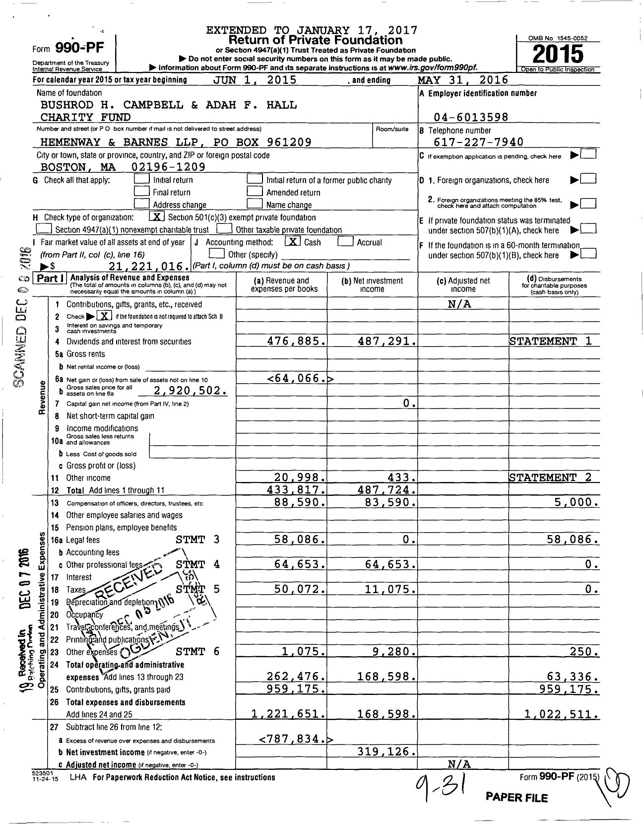 Image of first page of 2015 Form 990PF for Population Media Center