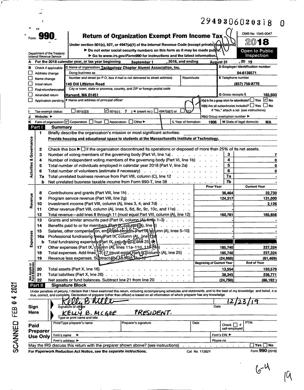 Image of first page of 2018 Form 990O for Delta Upsilon Fraternity - Technology Delta Upsilon Assocation