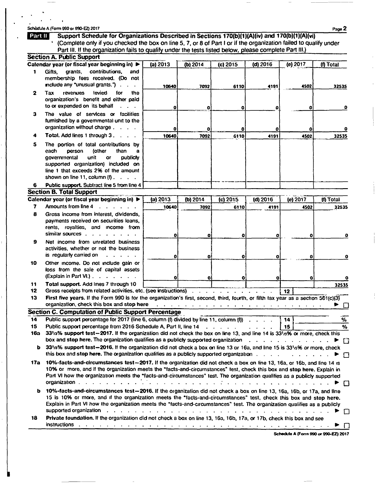 Image of first page of 2015 Form 990ER for American Legion Auxiliary - 107 Westminster Memorial