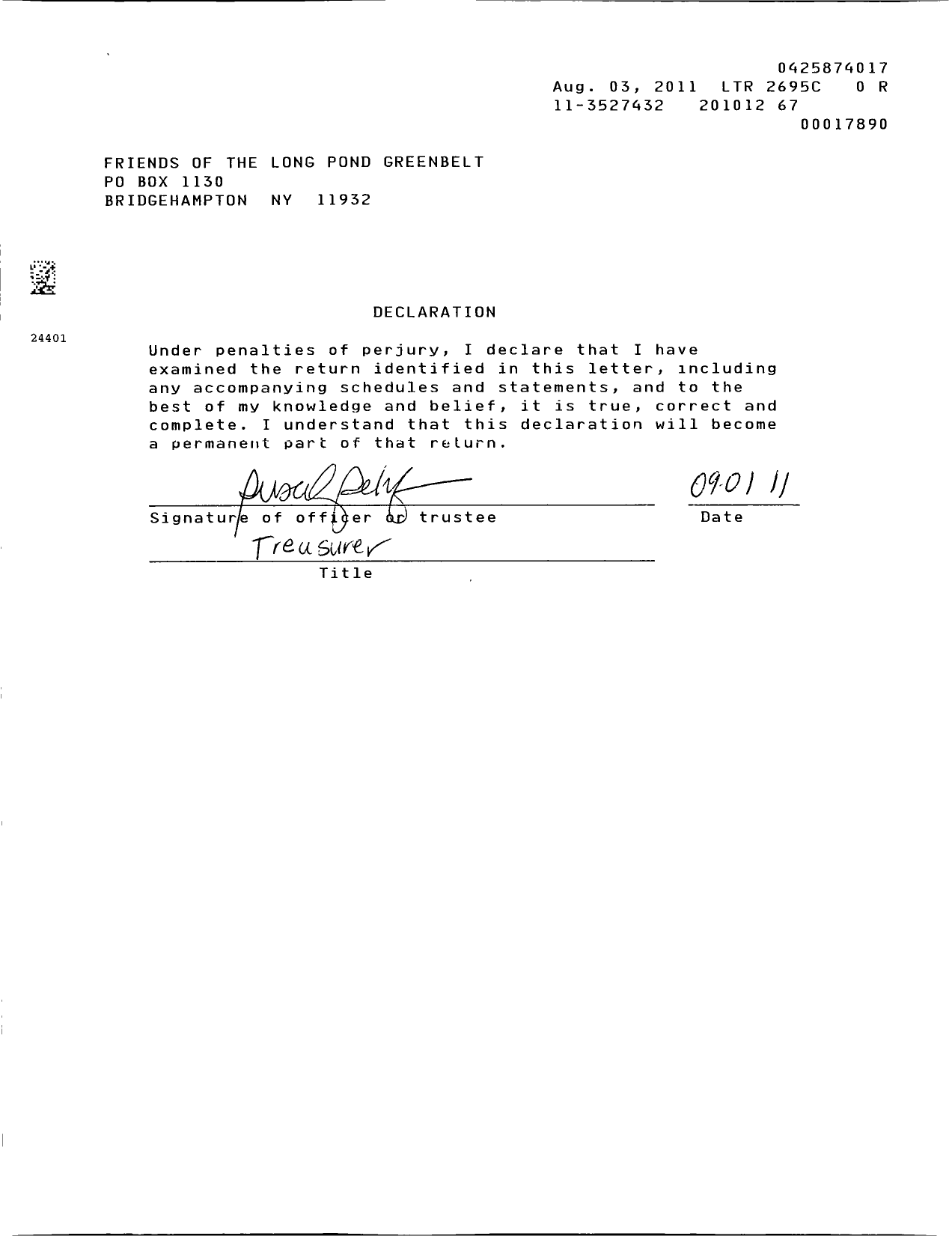 Image of first page of 2010 Form 990ER for Friends of the Long Pond Greenbelt