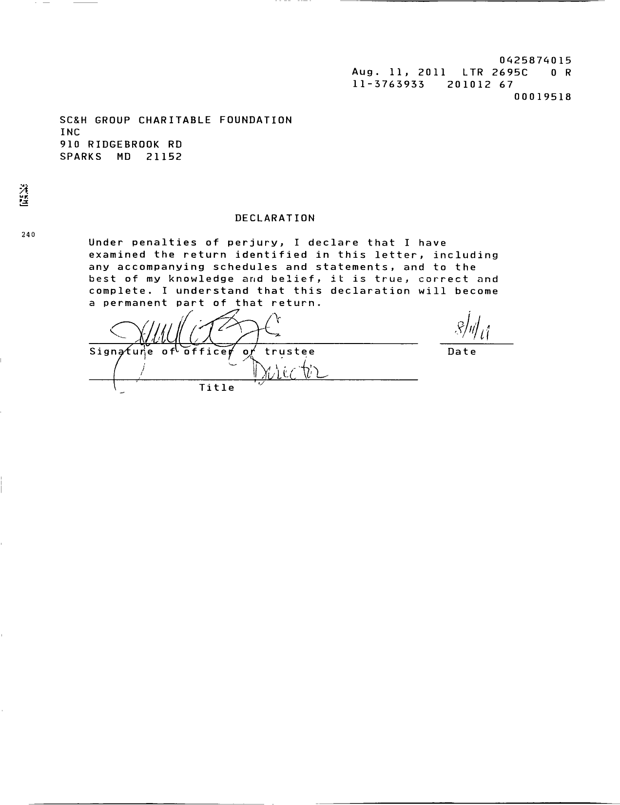 Image of first page of 2010 Form 990ER for SC&H Group Charitable Foundation