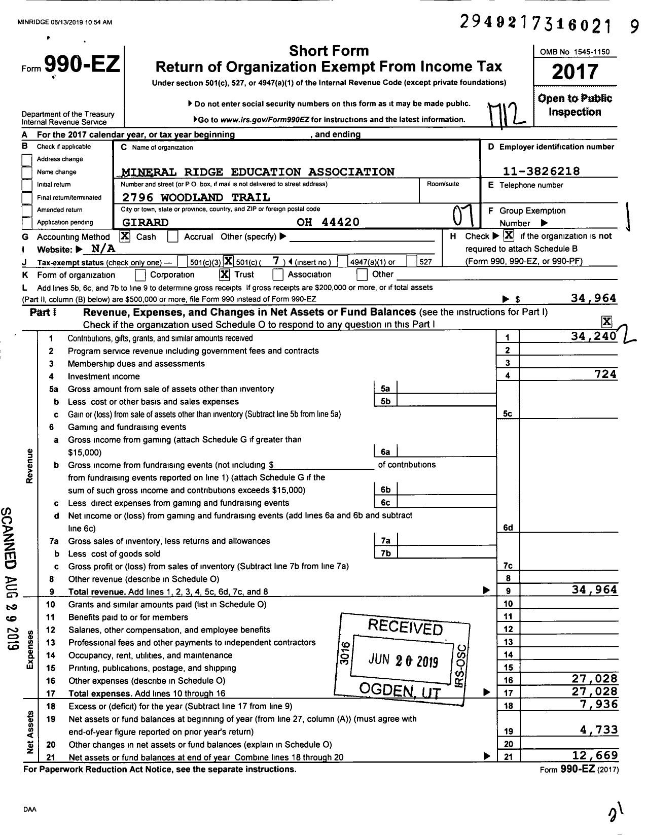 Image of first page of 2017 Form 990EO for American Federation of Teachers