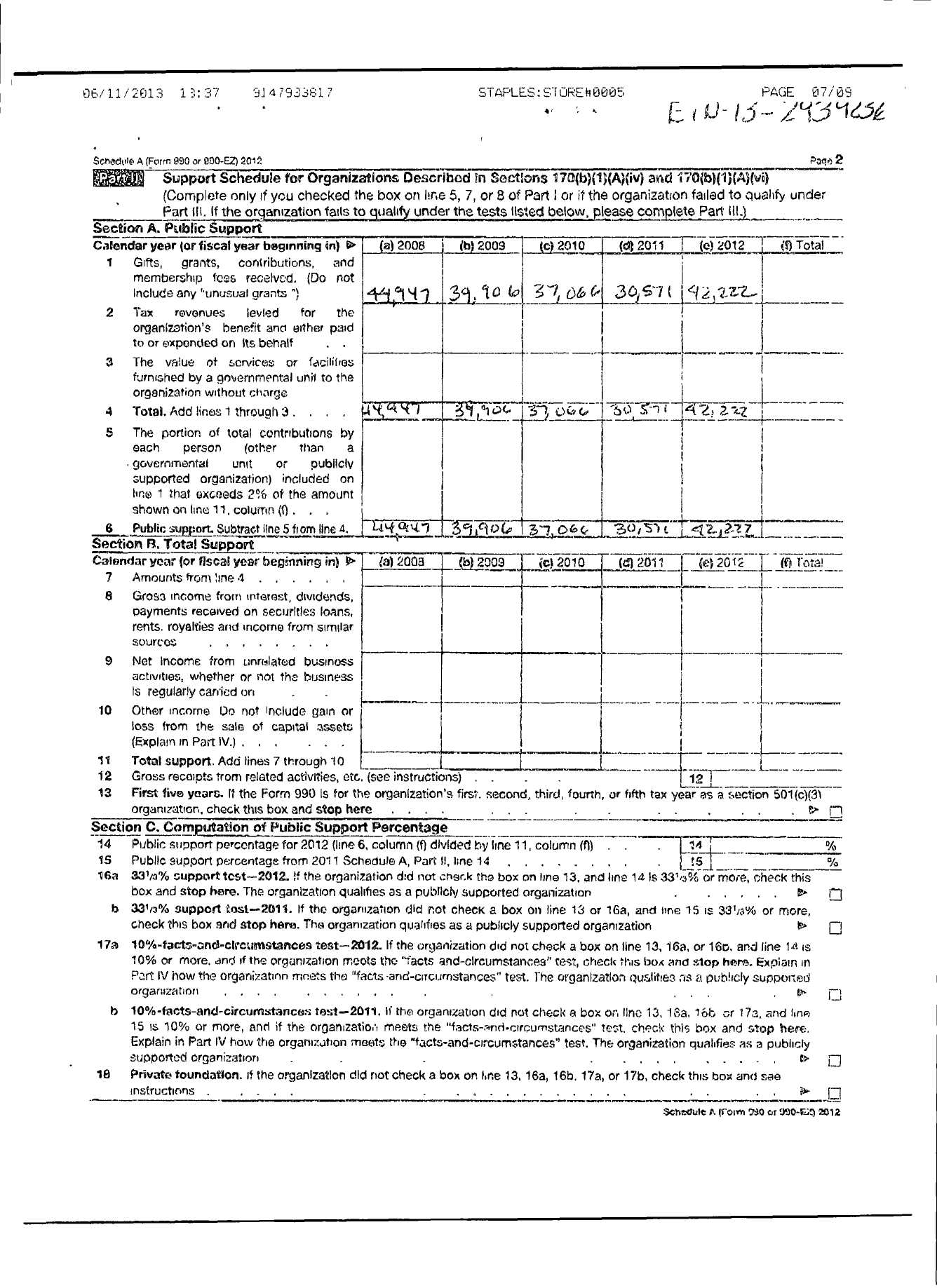 Image of first page of 2011 Form 990ER for Dignity New York