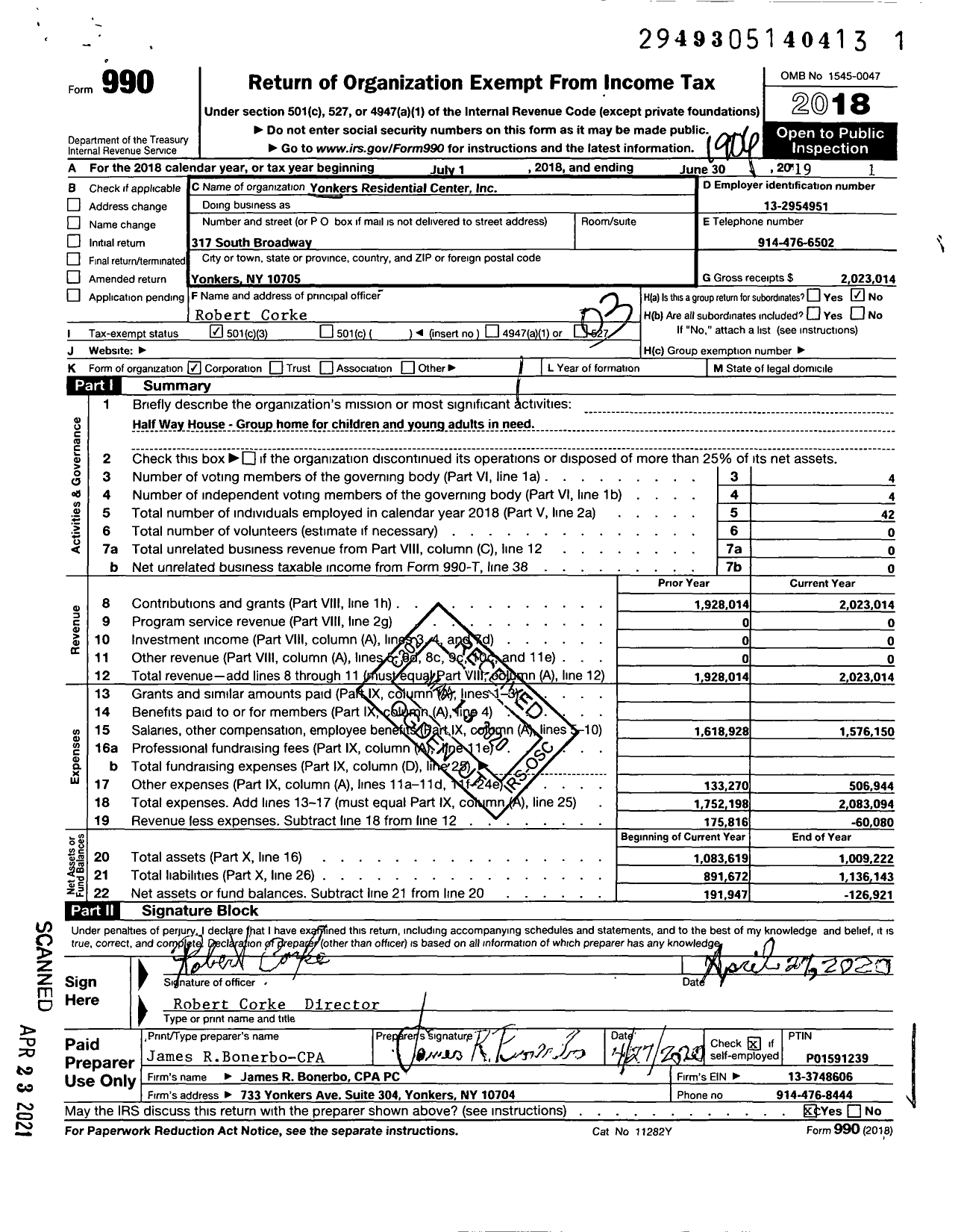 Image of first page of 2018 Form 990 for FindLaw