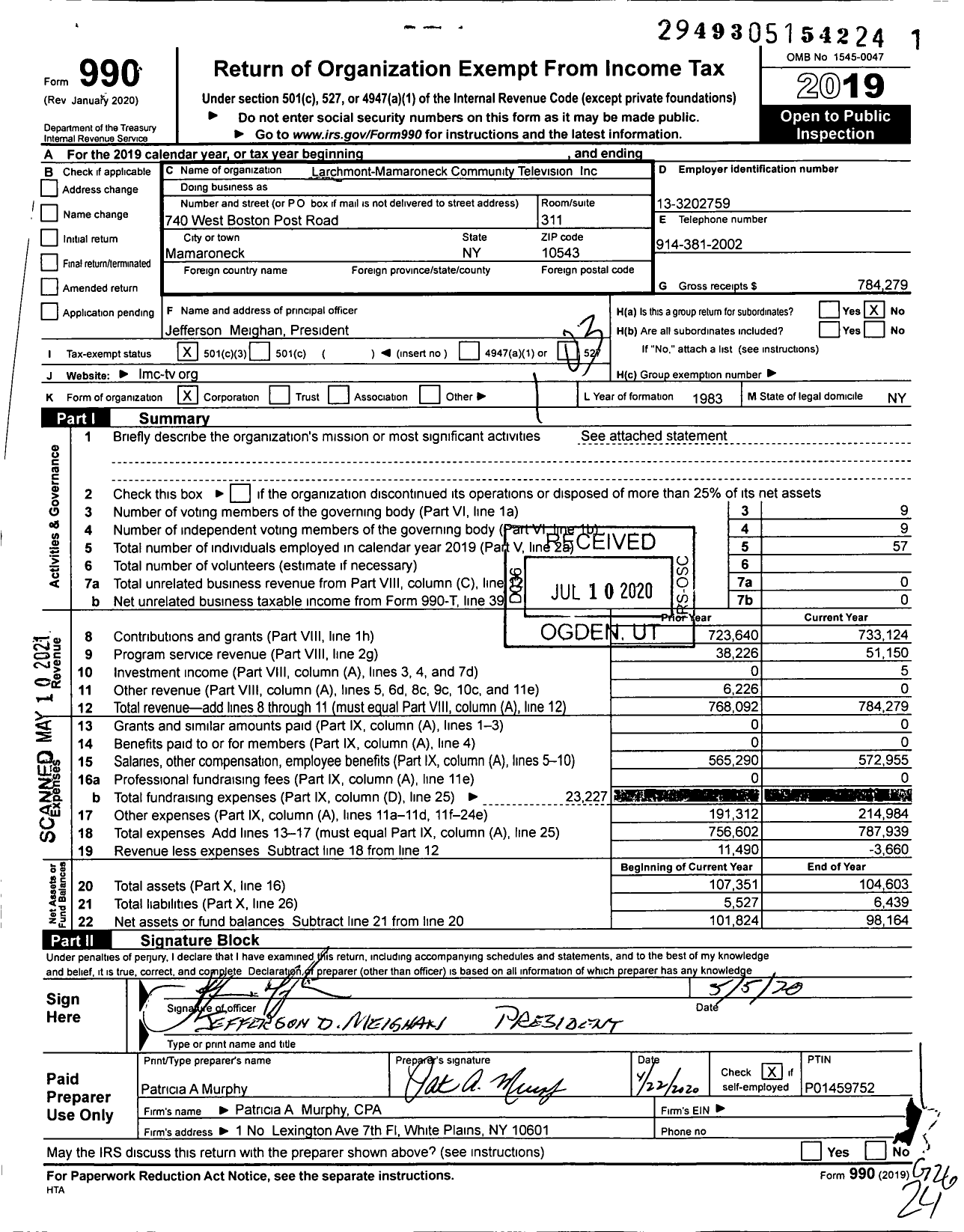 Image of first page of 2019 Form 990 for LMC Media