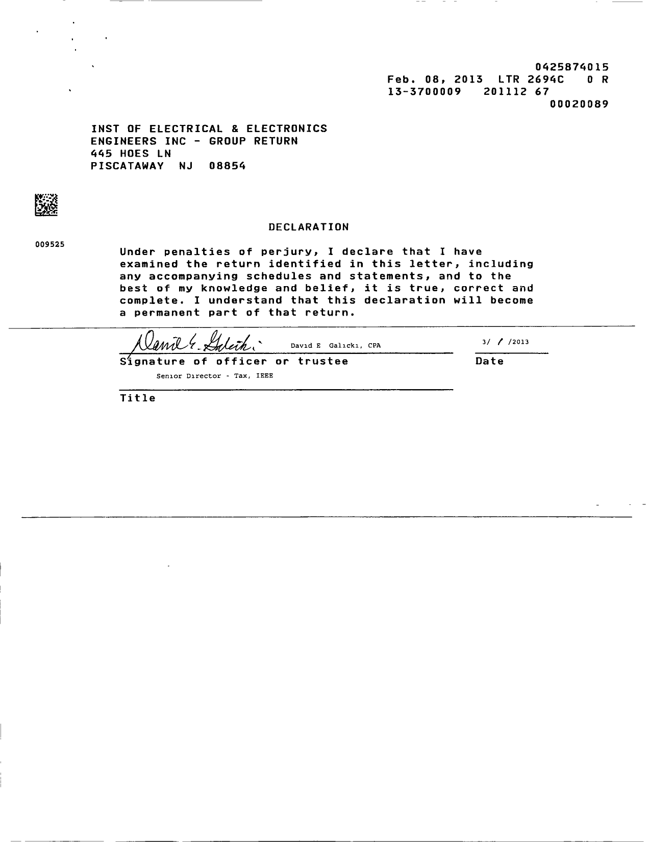 Image of first page of 2011 Form 990R for Institute of Electrical and Electronics Engineers / Engineers Inc-Group Return (IEEE)