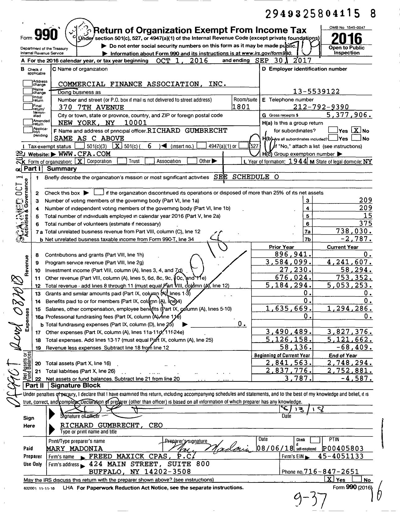 Image of first page of 2016 Form 990O for Secured Finance Network
