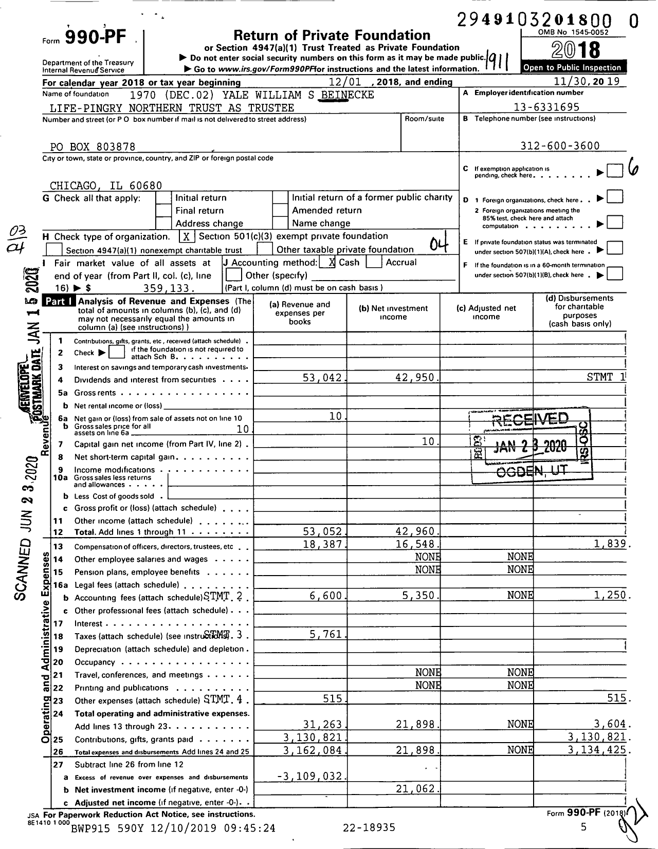 Image of first page of 2018 Form 990PR for 1970