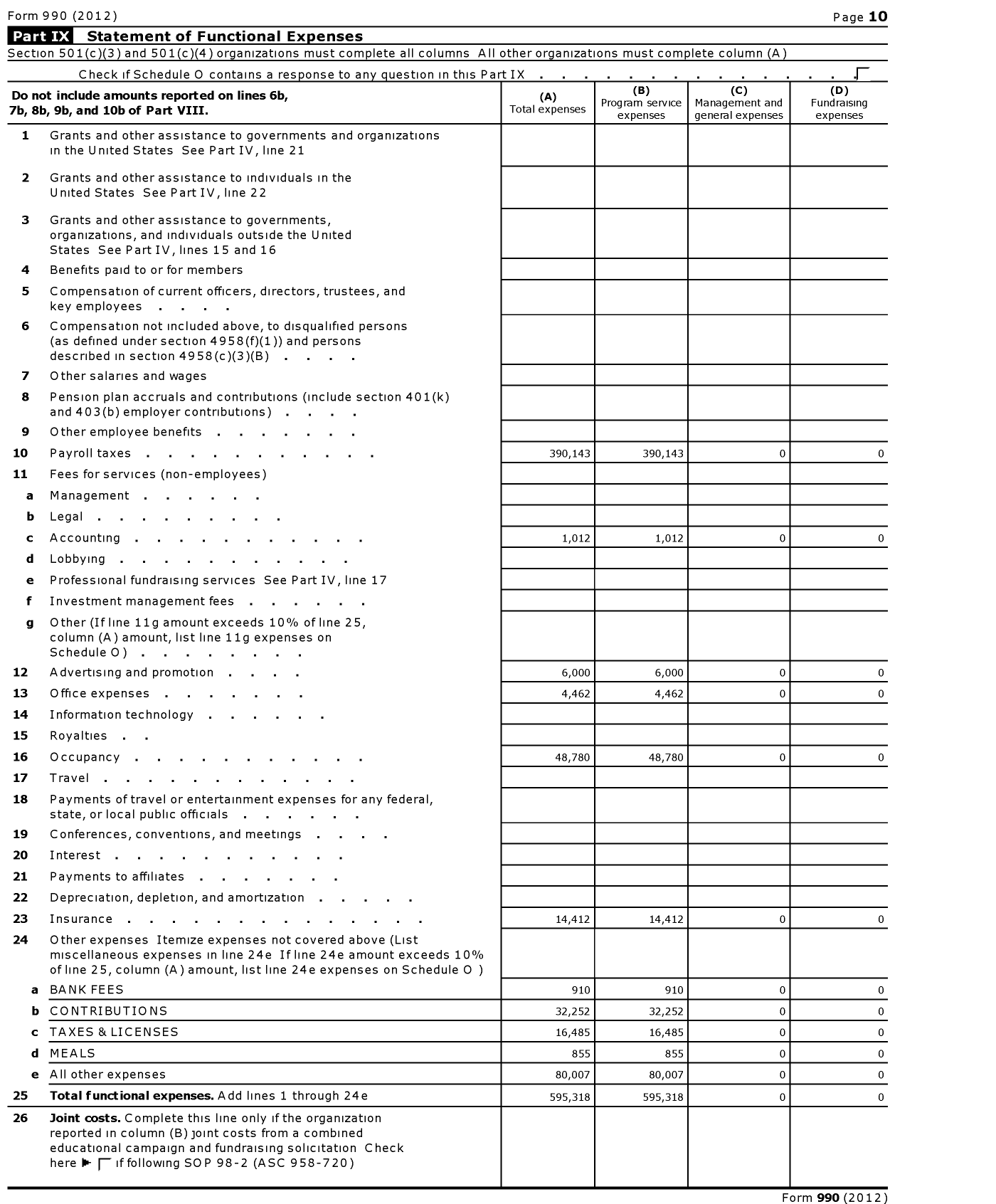 Image of first page of 2012 Form 990 for Room 4 U Ministries Incorporated