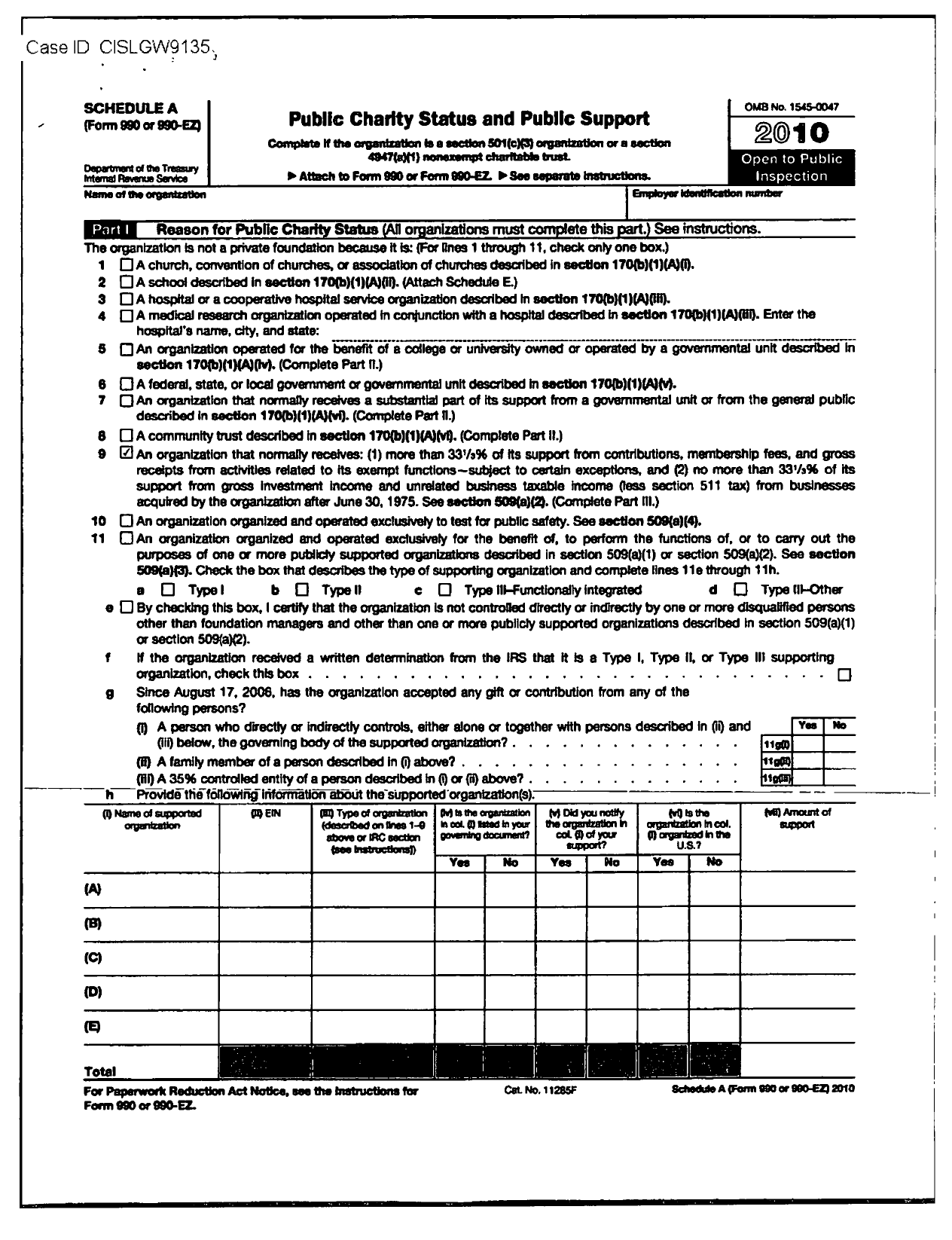 Image of first page of 2010 Form 990R for Grandparent Relatives Care Resources Center