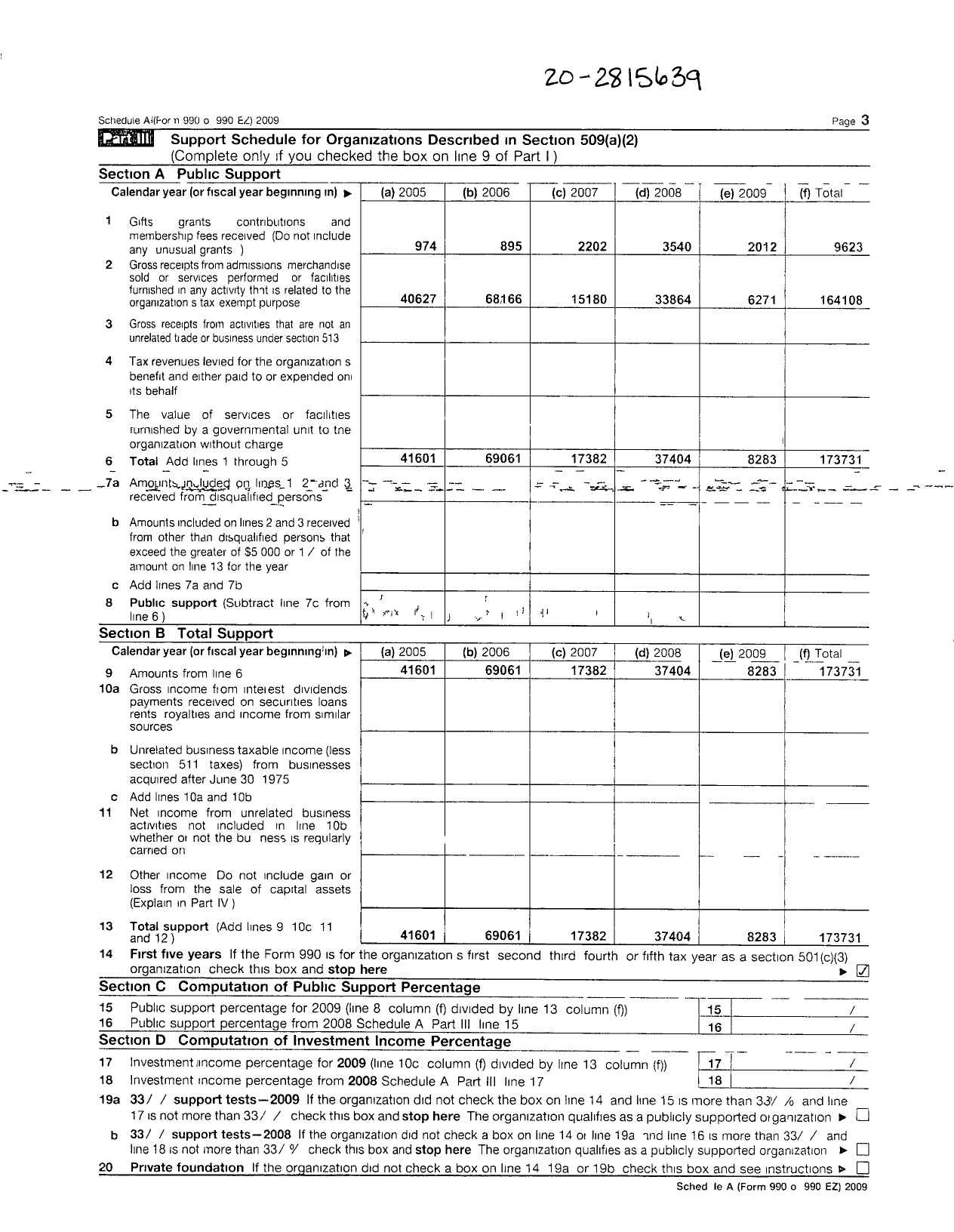 Image of first page of 2009 Form 990ER for Texas PTA - 11552 Lakeview Elementary