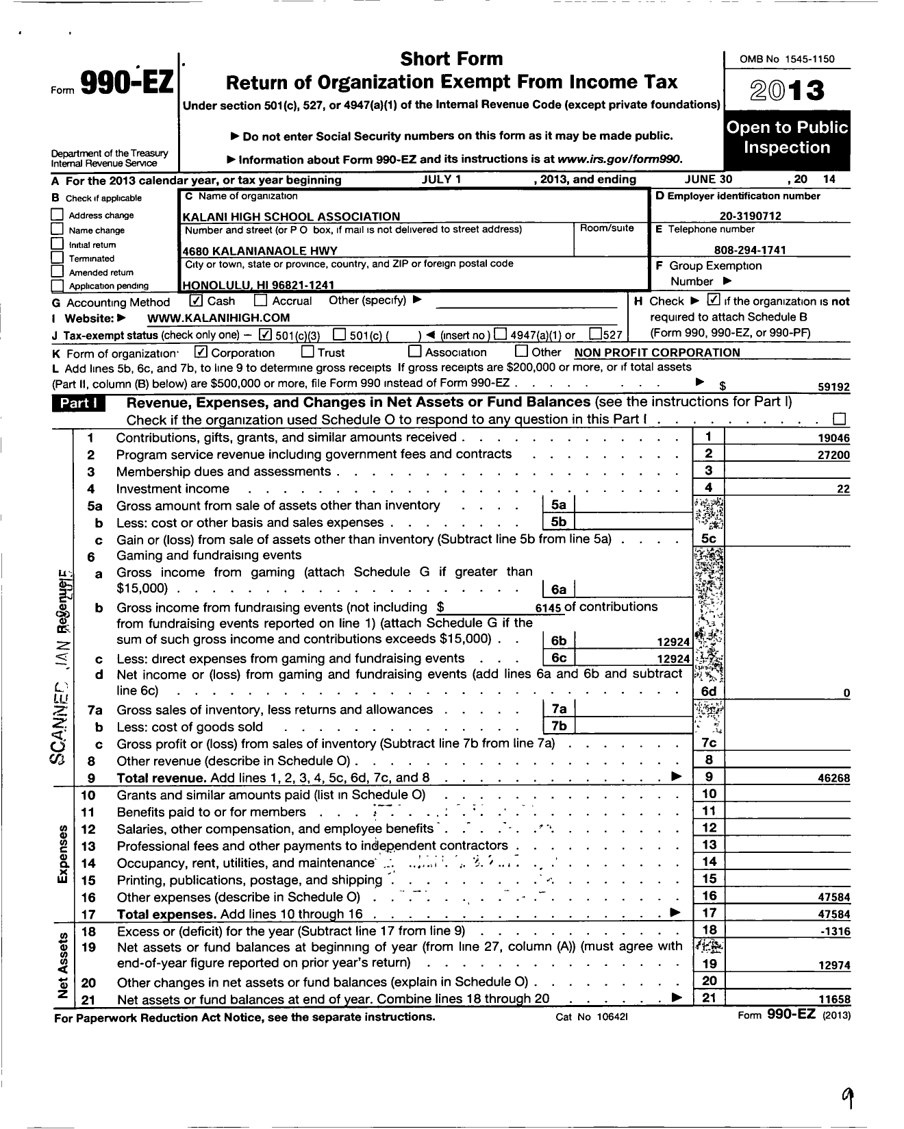 Image of first page of 2013 Form 990EZ for ImagineWorks