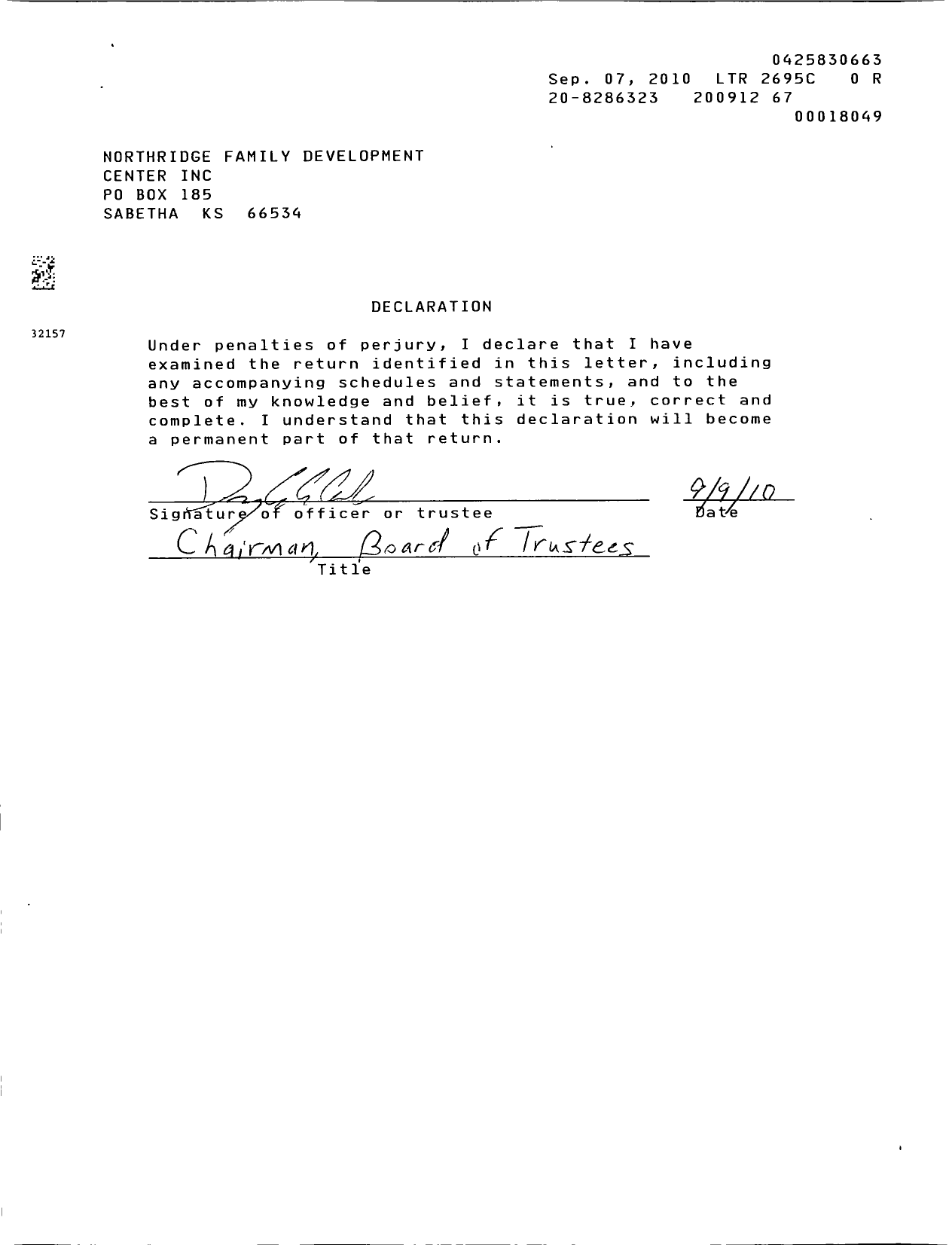 Image of first page of 2009 Form 990ER for Northridge Family Development Center