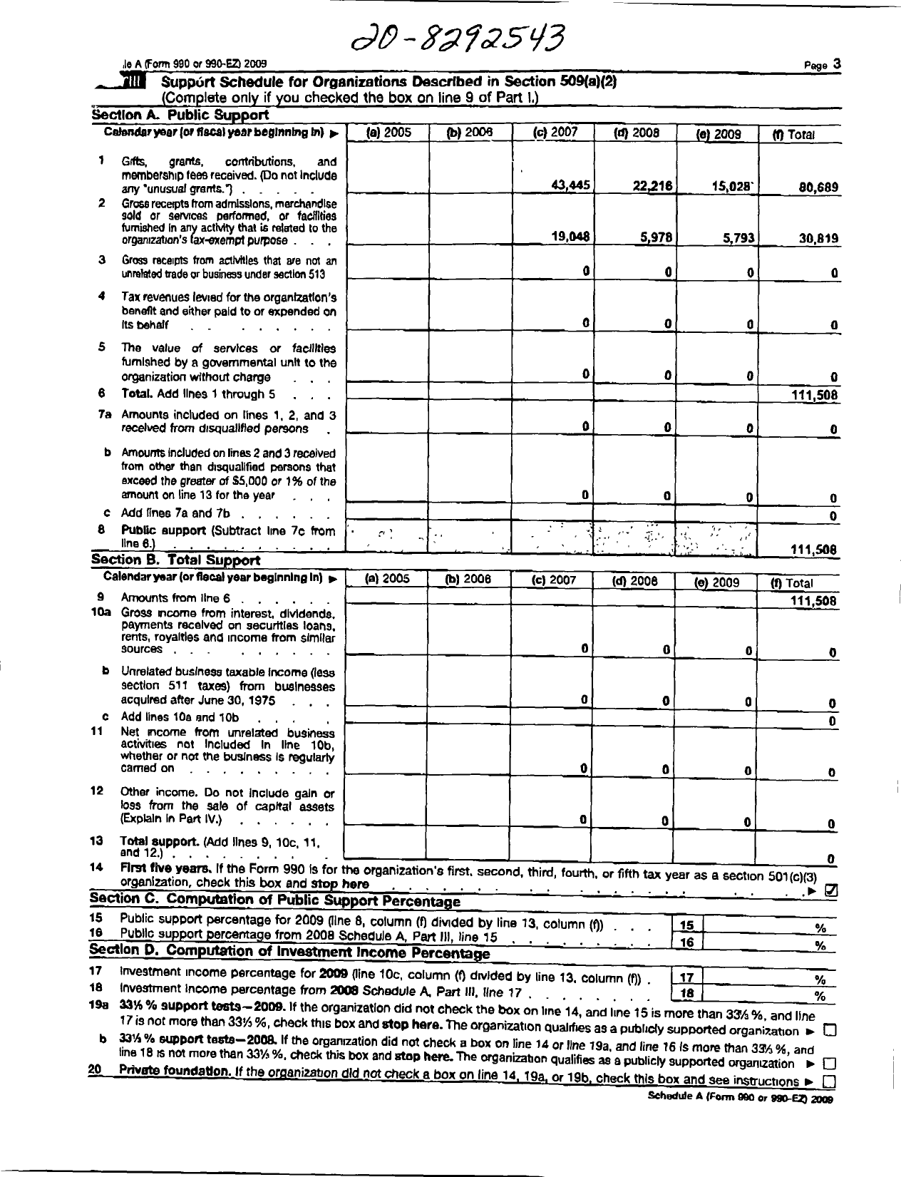 Image of first page of 2009 Form 990ER for Groton Animal Foundation