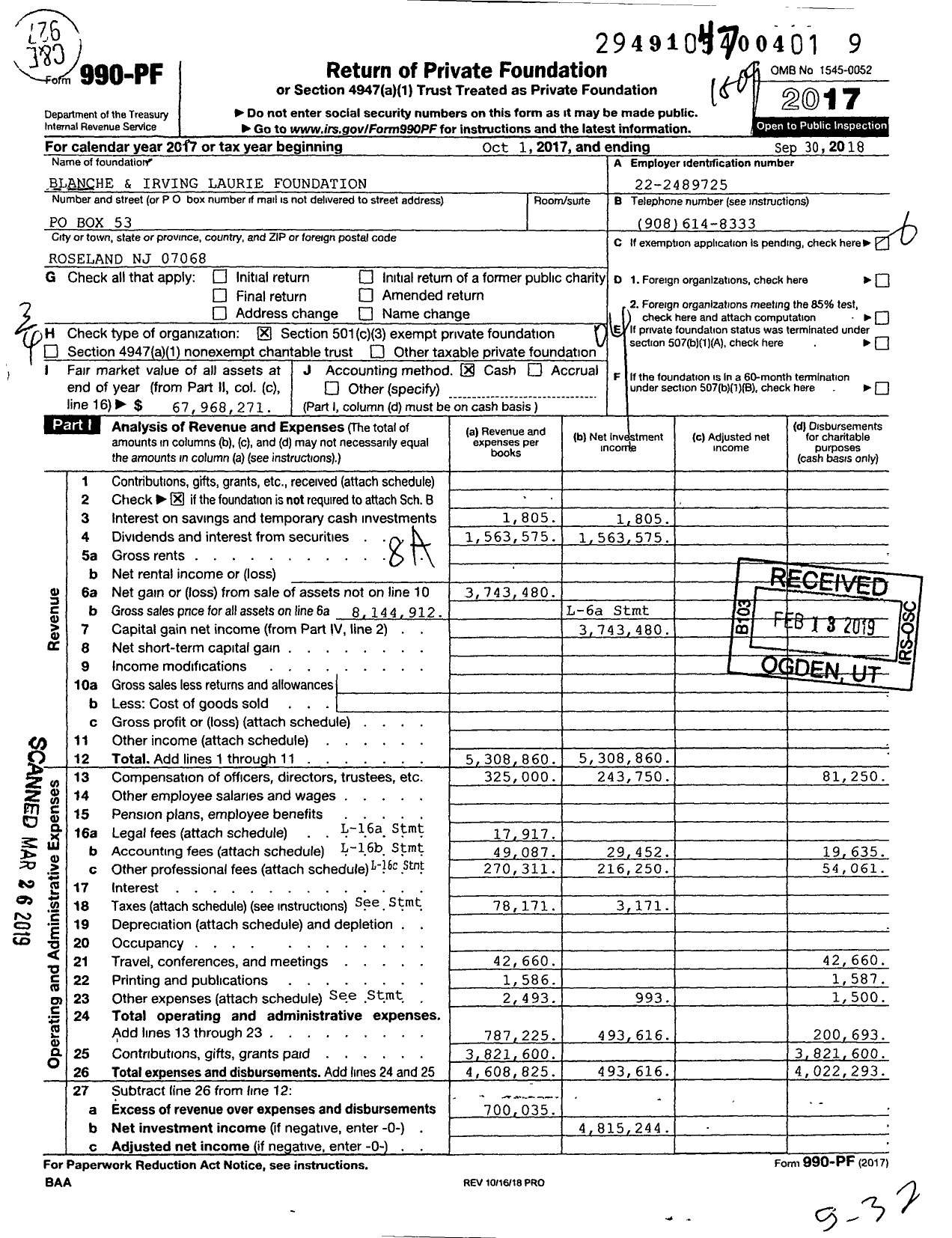 Image of first page of 2017 Form 990PF for The Grantsmanship Center