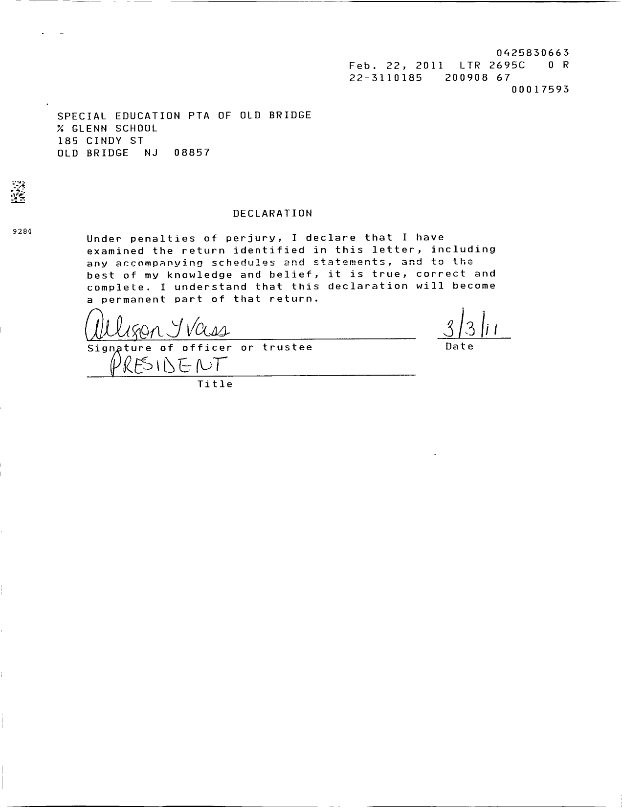 Image of first page of 2008 Form 990ER for New Jersey PTA - 26036 Old Bridge Spec Ed PTA