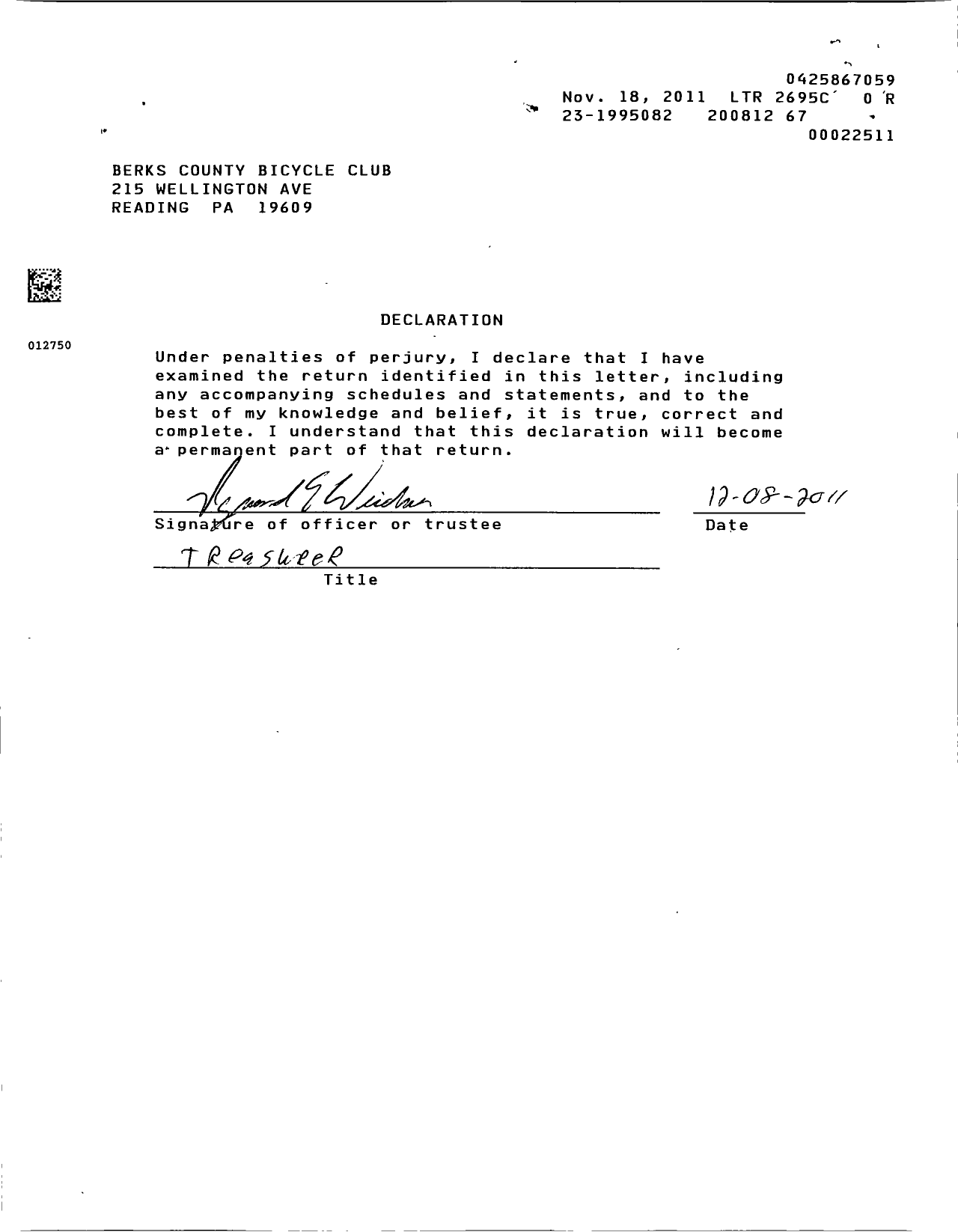 Image of first page of 2008 Form 990EOR for Berks County Bicycle Club