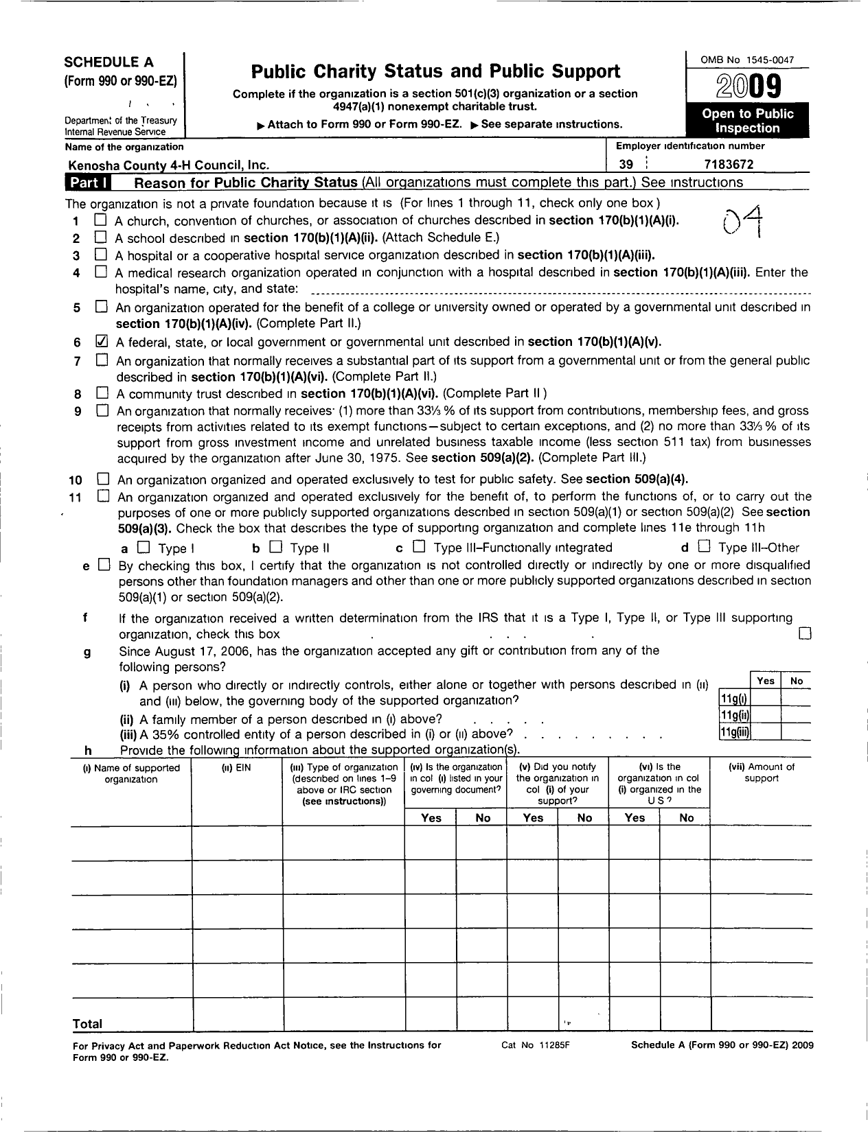 Image of first page of 2008 Form 990ER for Board of Regents of the University of Wisconsin System / Kenosha County 4-H Leaders Council