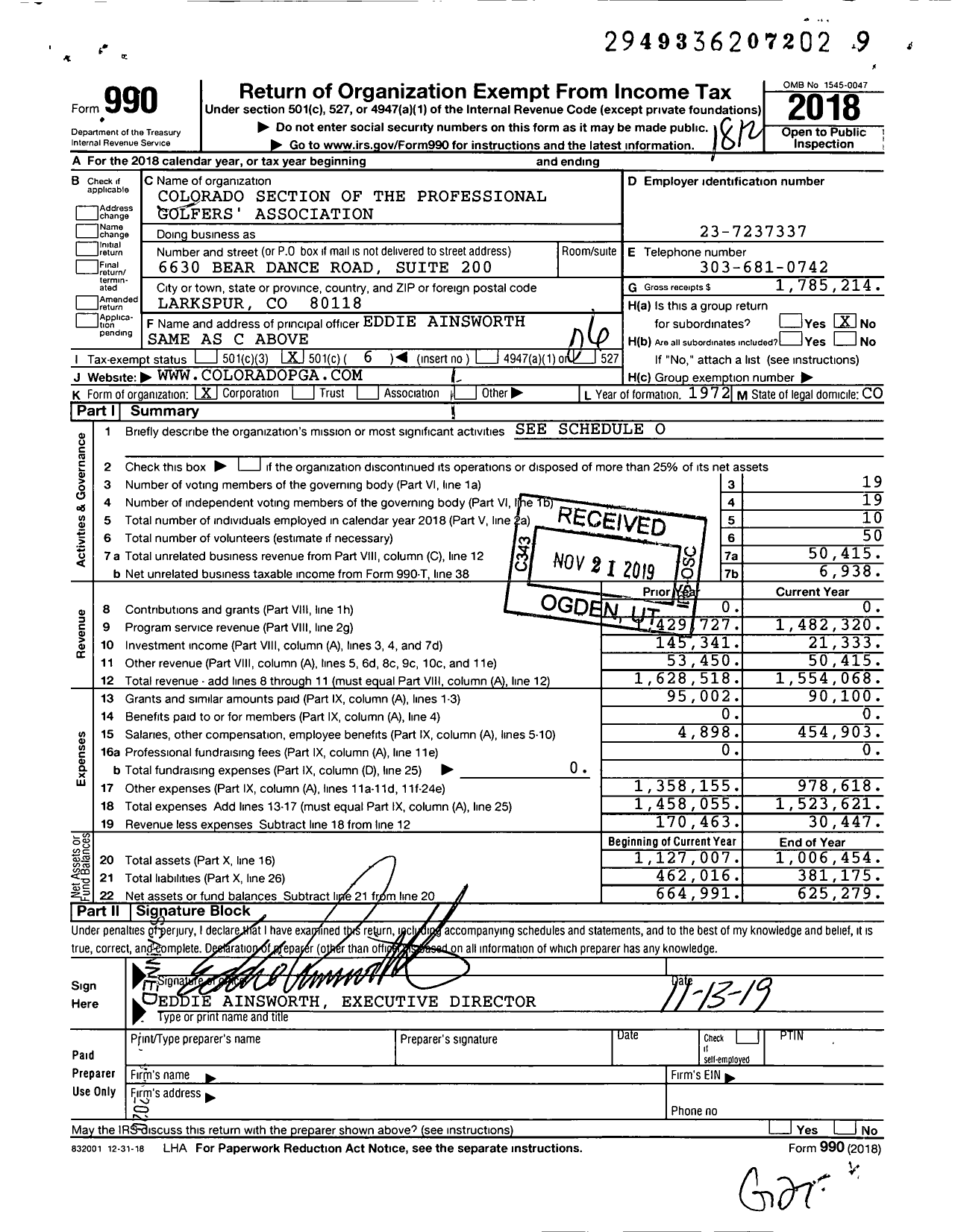 2018-form-990-for-colorado-pga-cause-iq