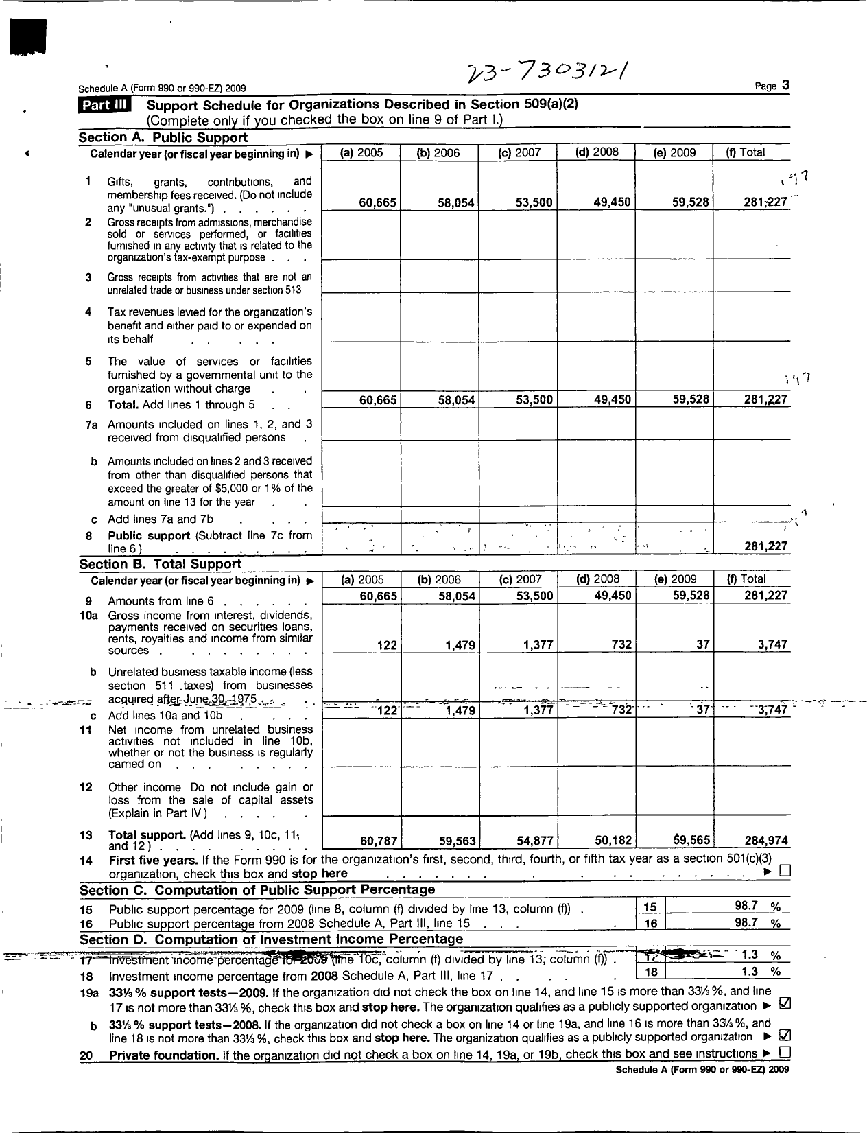 Image of first page of 2009 Form 990ER for Freeport Community Concert Association