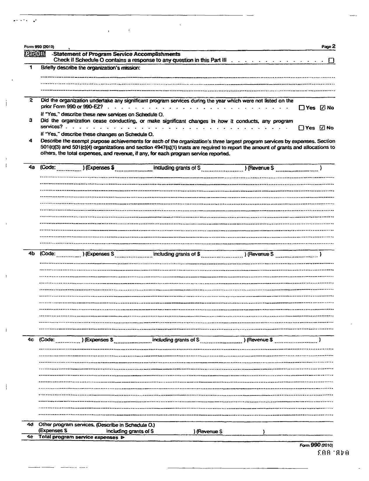 Image of first page of 2009 Form 990OR for Hunt Valley Swim Club