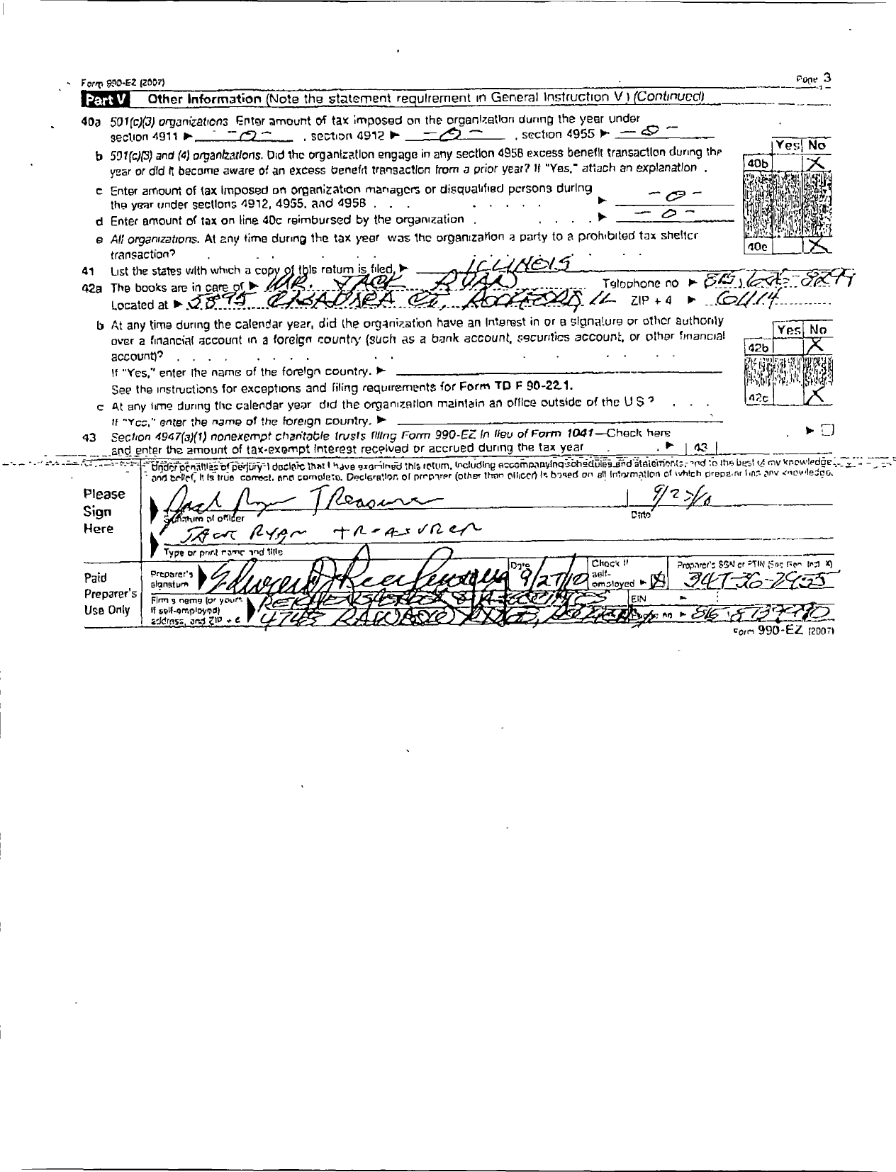 Image of first page of 2007 Form 990ER for Aquatic Education Group