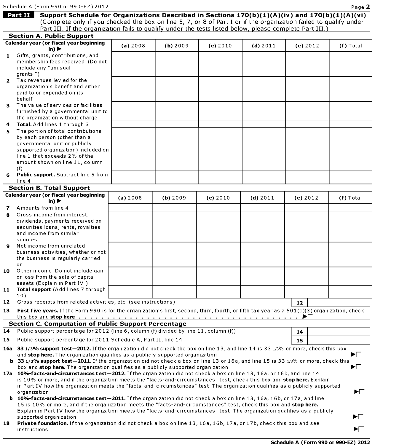 Image of first page of 2012 Form 990EZ for Quinsippi Soccer League Association