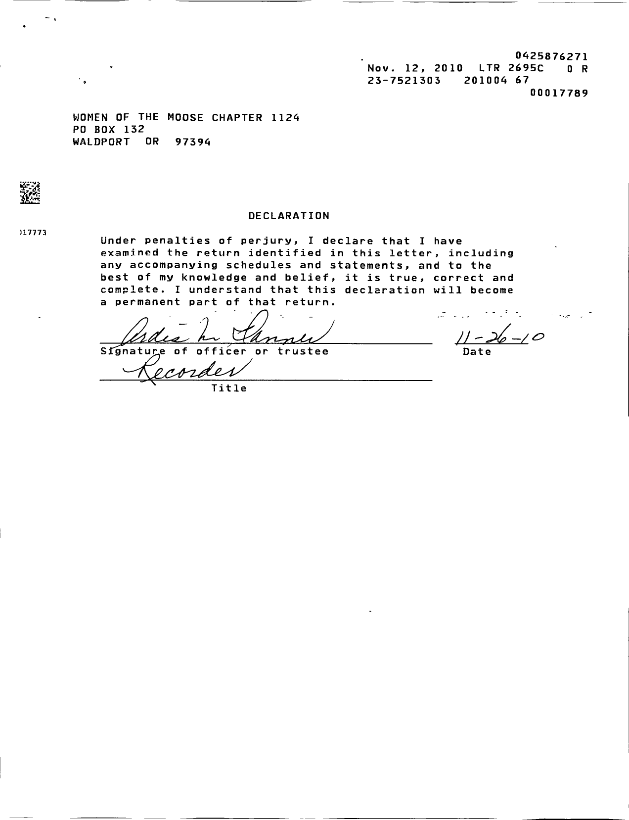 Image of first page of 2009 Form 990EOR for Loyal Order of Moose - 1124