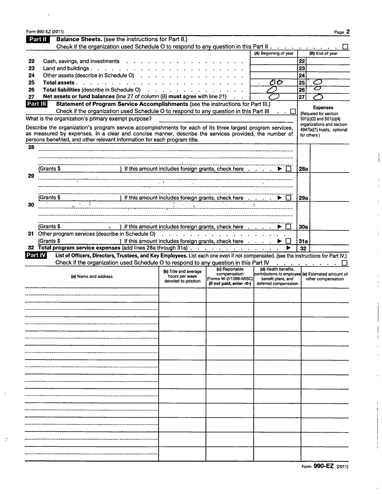 Image of first page of 2011 Form 990EOR for Prince Hall Grand Lodge Free and Accepted Masons of North Carolina - 629 Macedonia Lodge