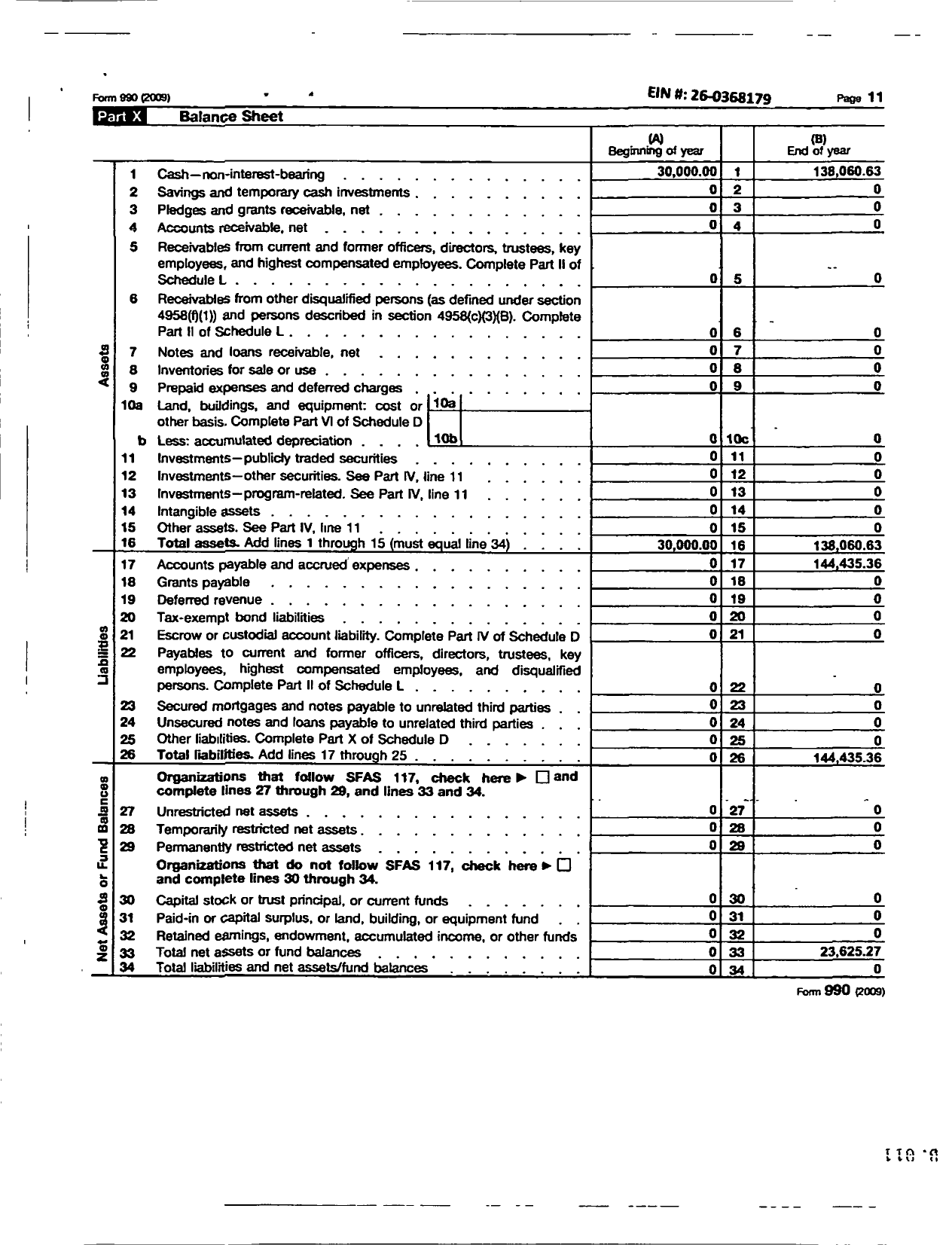 Image of first page of 2009 Form 990R for Iglesia Refugio de Salvacion de Las