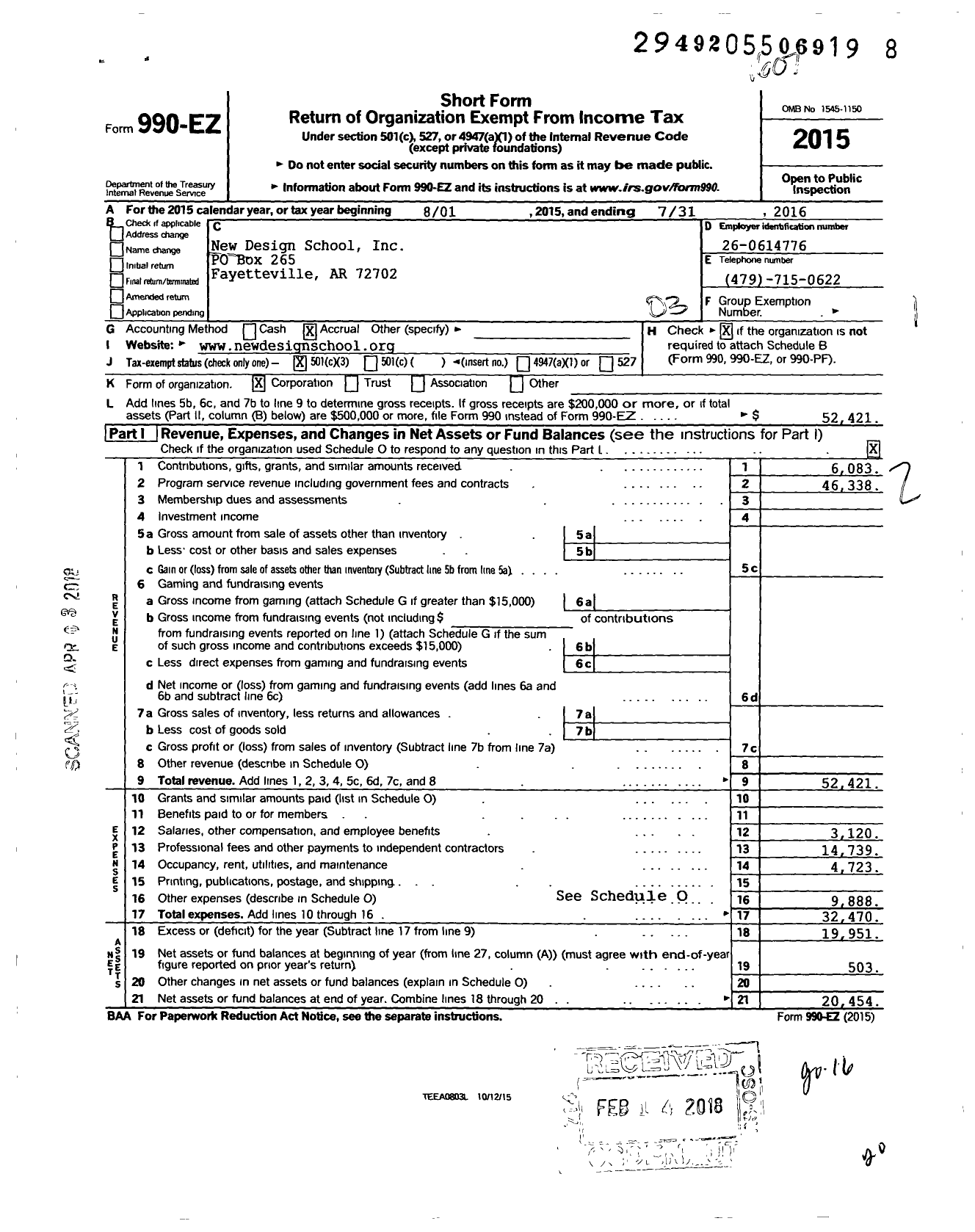 Image of first page of 2016 Form 990EZ for Pixel