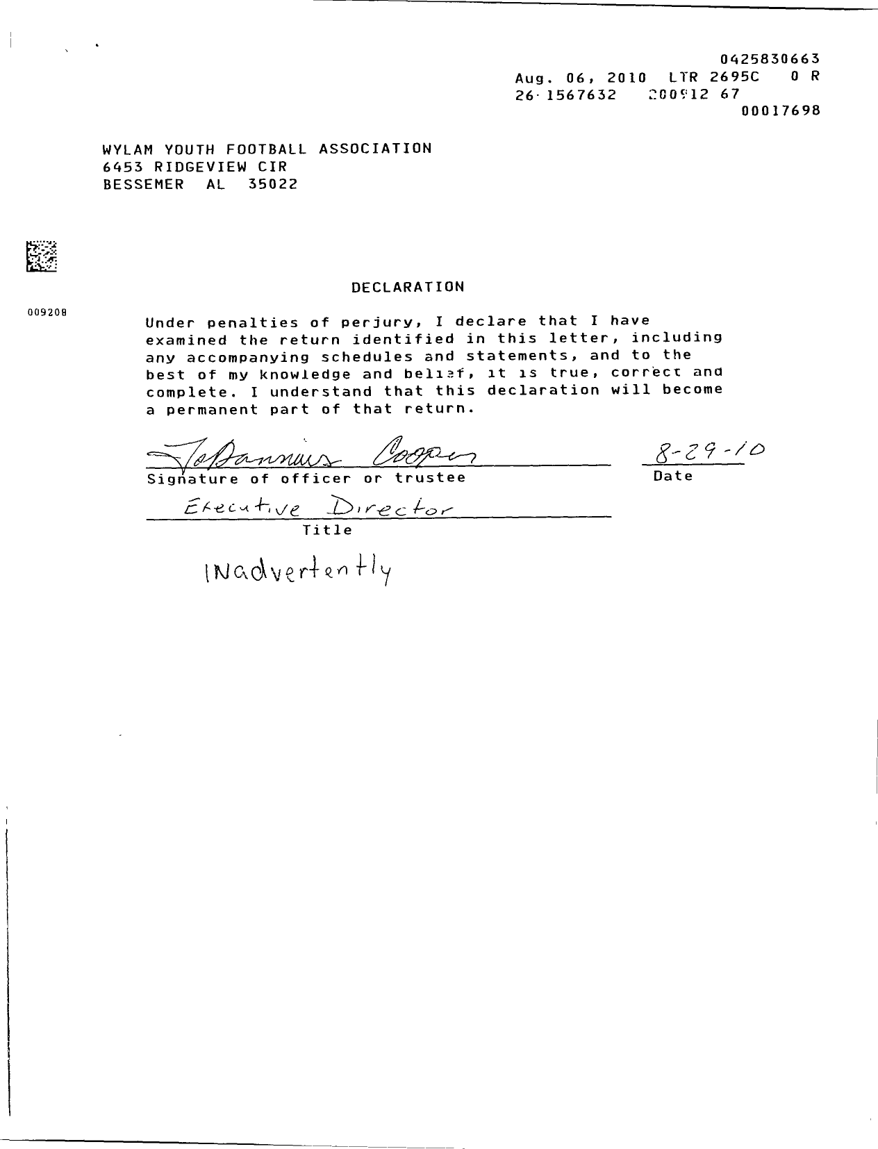 Image of first page of 2009 Form 990ER for One Vizion One