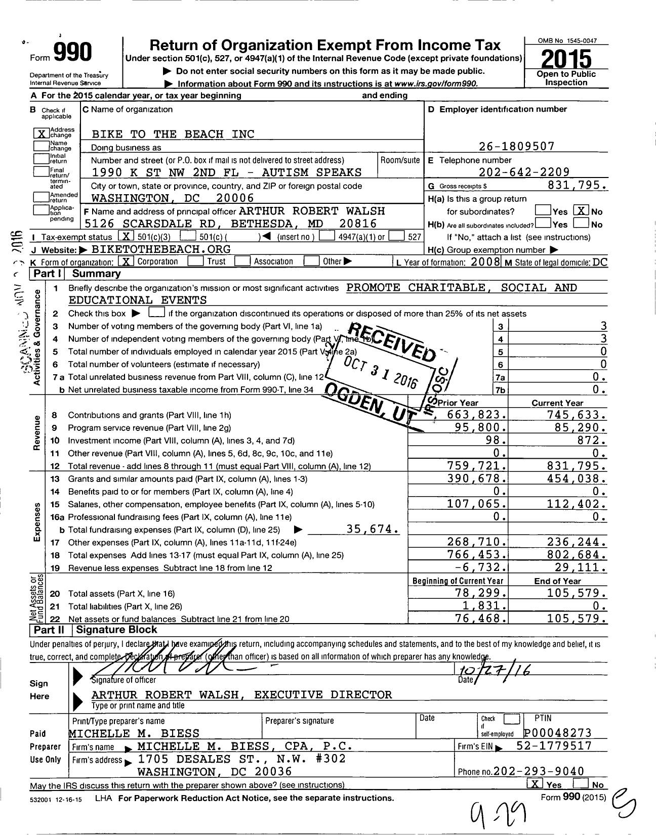 Image of first page of 2015 Form 990 for the Add Impact Network