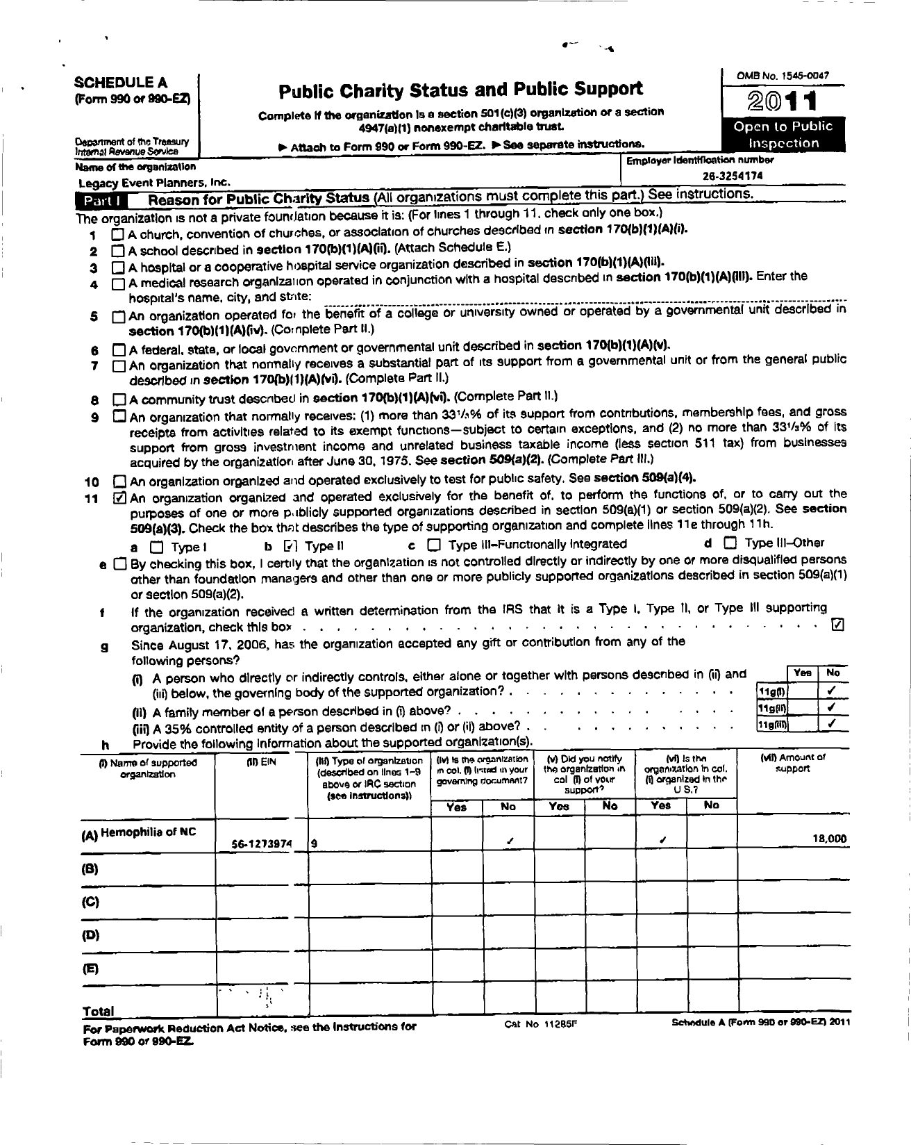 Image of first page of 2011 Form 990ER for Legacy Impacts