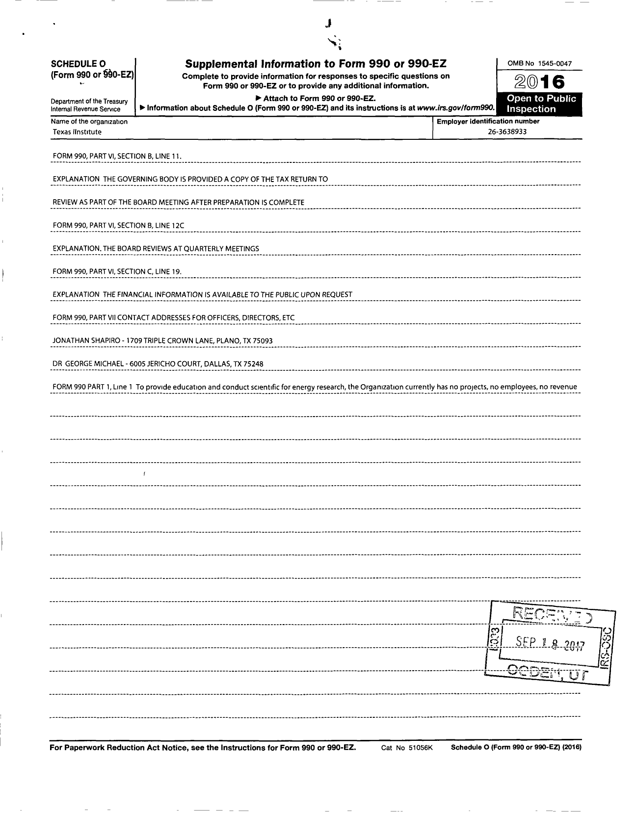 Image of first page of 2016 Form 990R for Cyber Future Foundation
