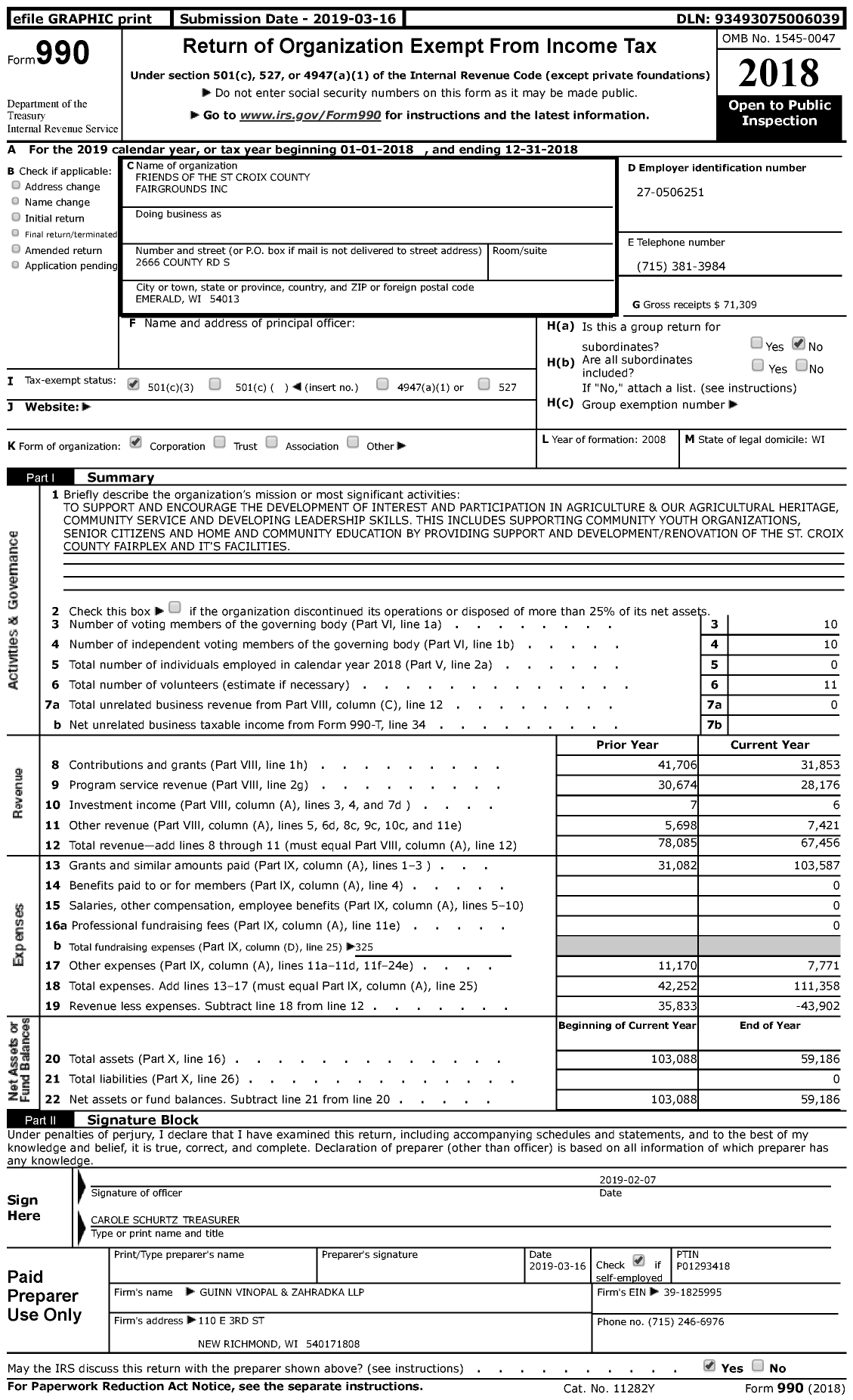 Image of first page of 2018 Form 990 for Attn Steve Smart