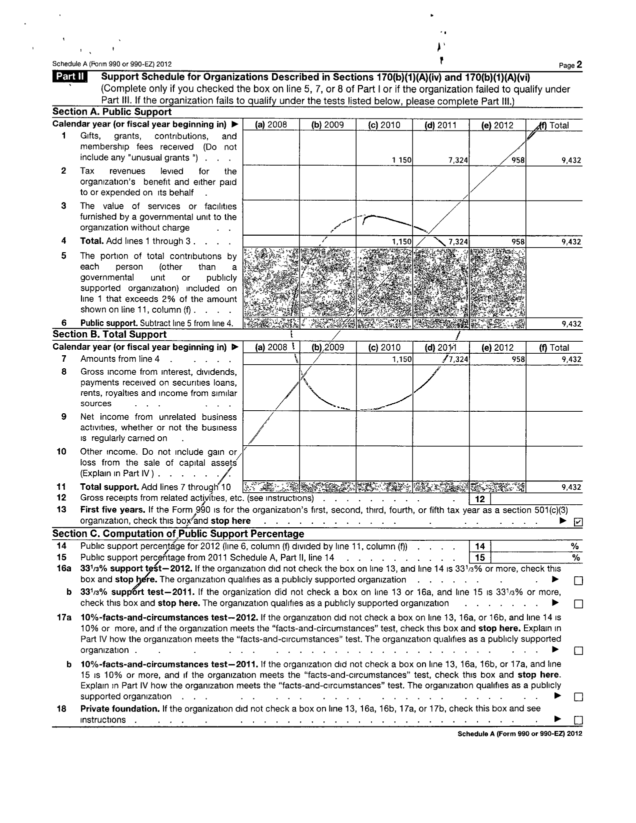 Image of first page of 2012 Form 990ER for Young Artists Alliance