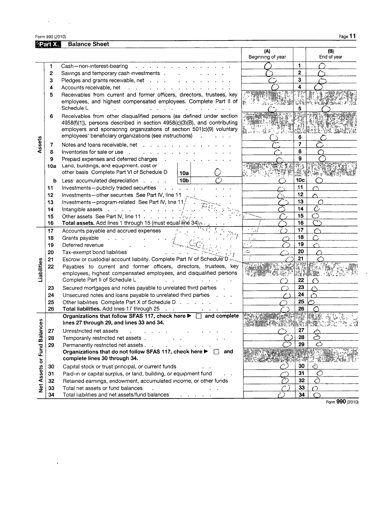 Image of first page of 2010 Form 990OR for Montana Affiliate of America College of Nurse-Midwives