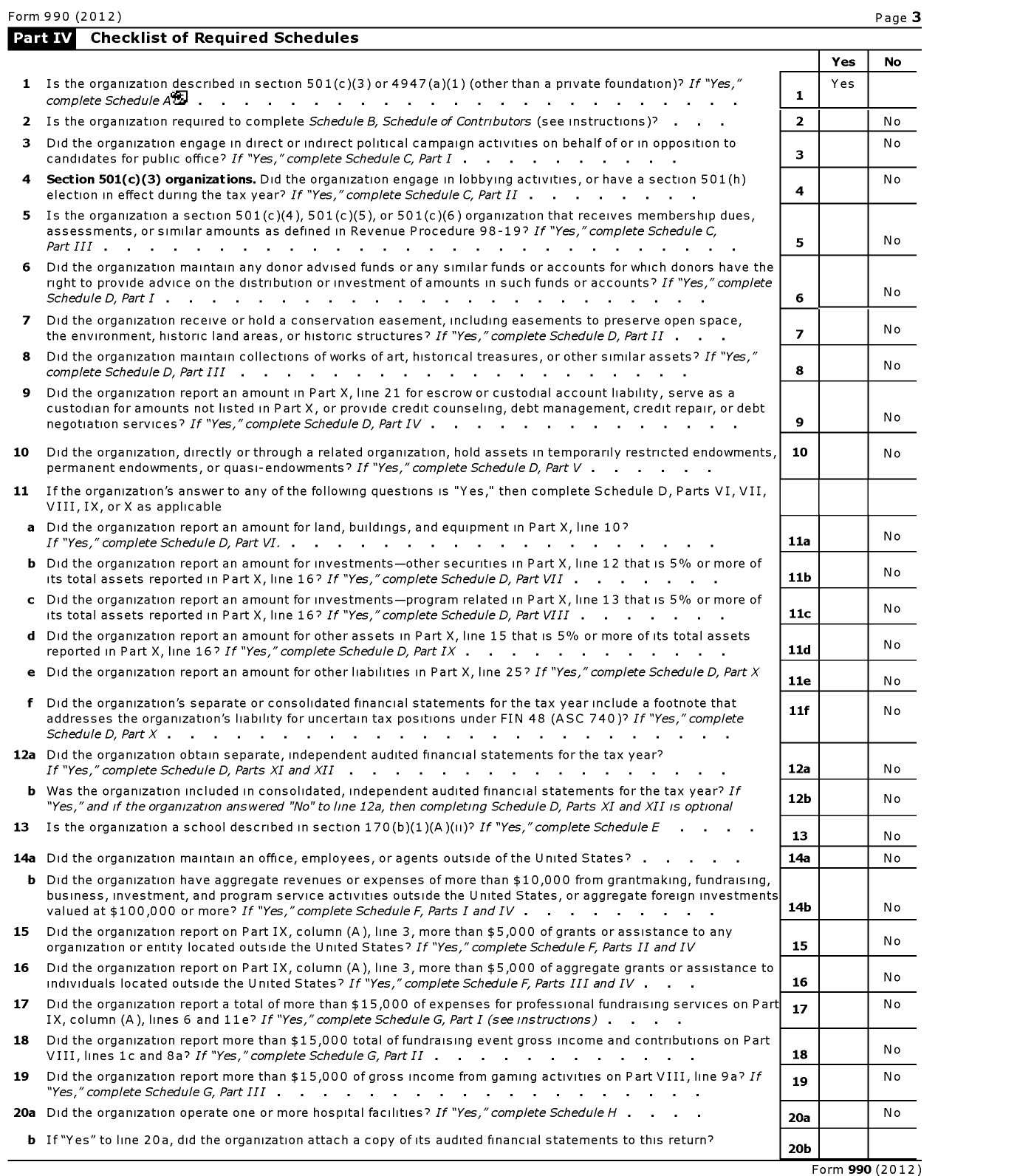 Image of first page of 2012 Form 990 for Cigarette Butt Pollution Project