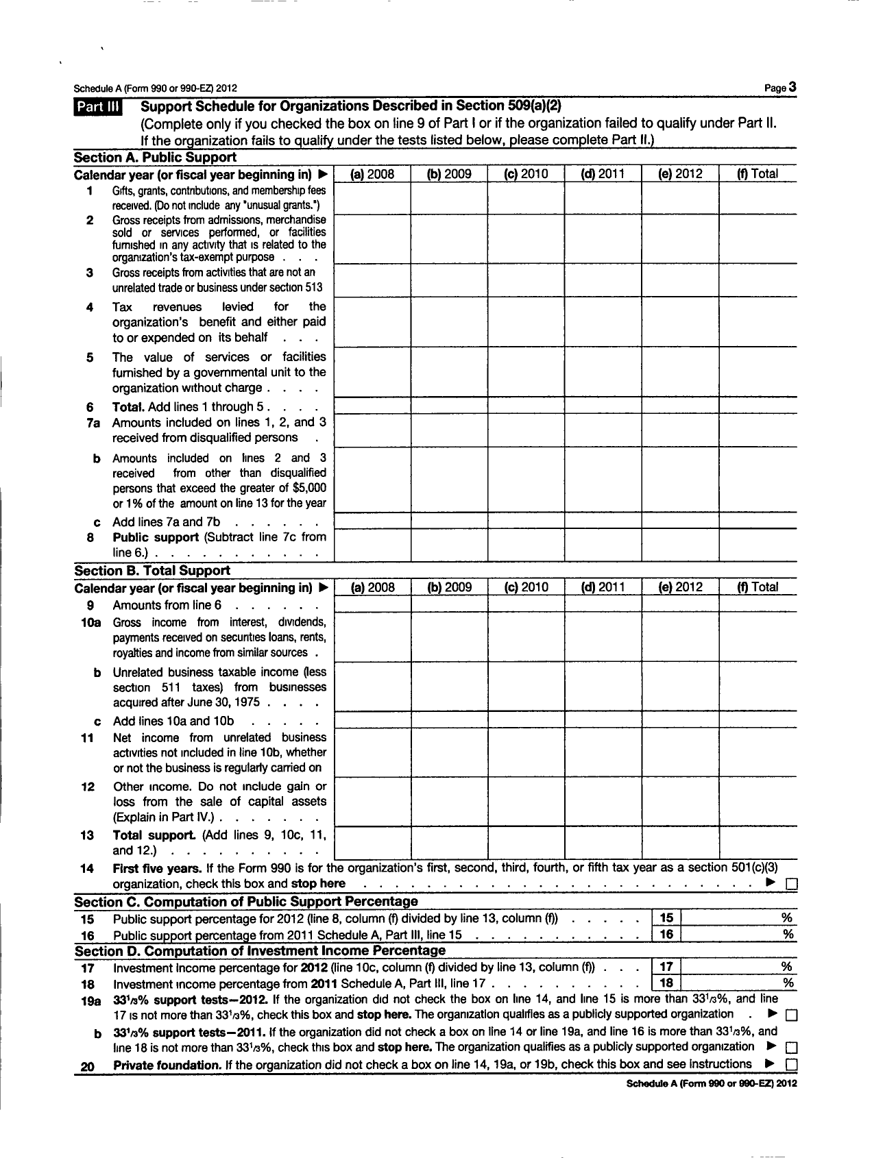 Image of first page of 2012 Form 990EZ for West Elkton Gratis Township Firefighters Asso