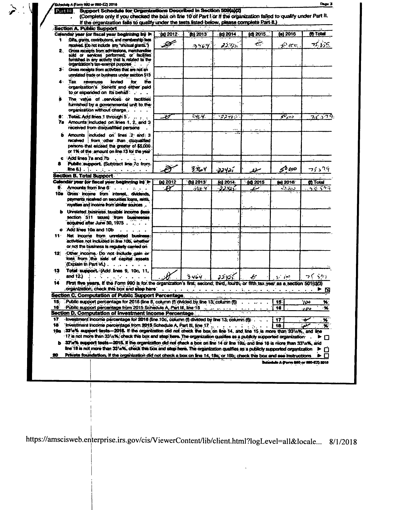 Image of first page of 2016 Form 990ER for Mobile Visitors Outreach