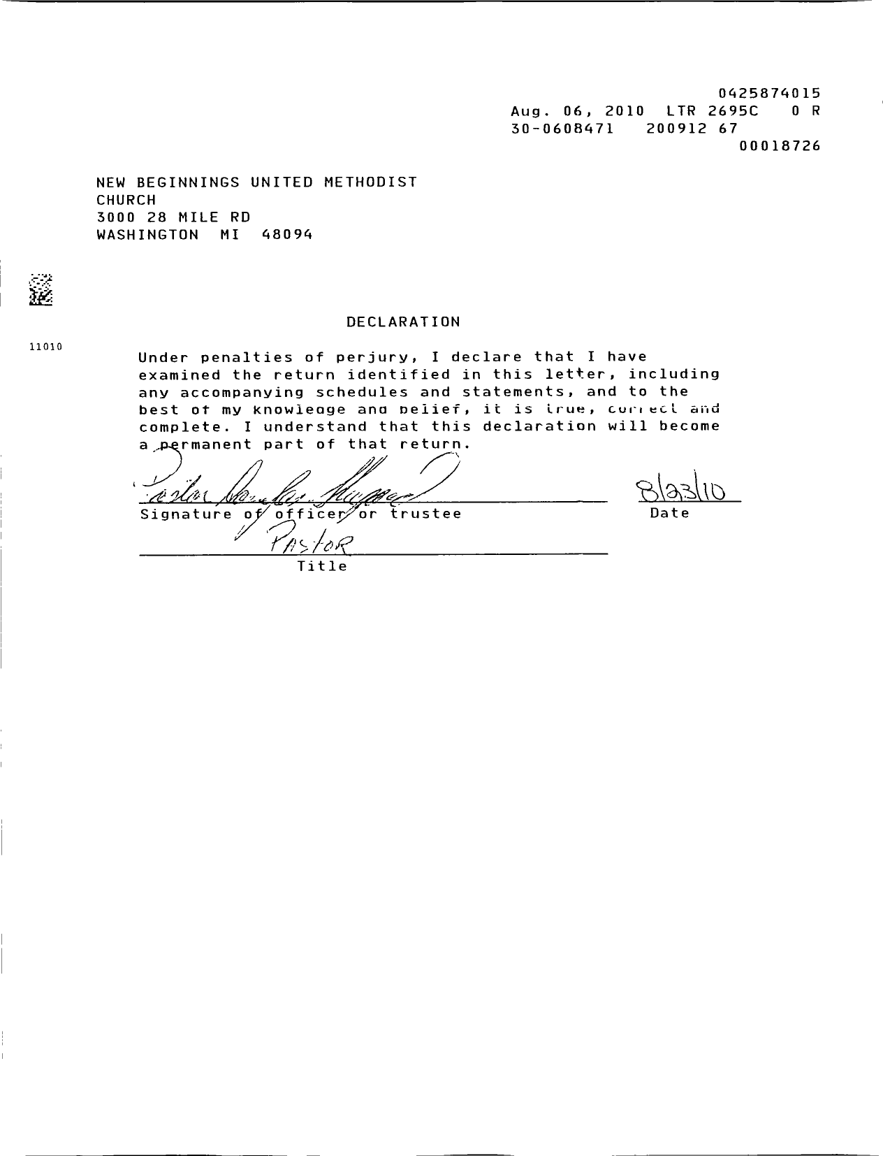 Image of first page of 2009 Form 990ER for New Beginnings United Methodist Church