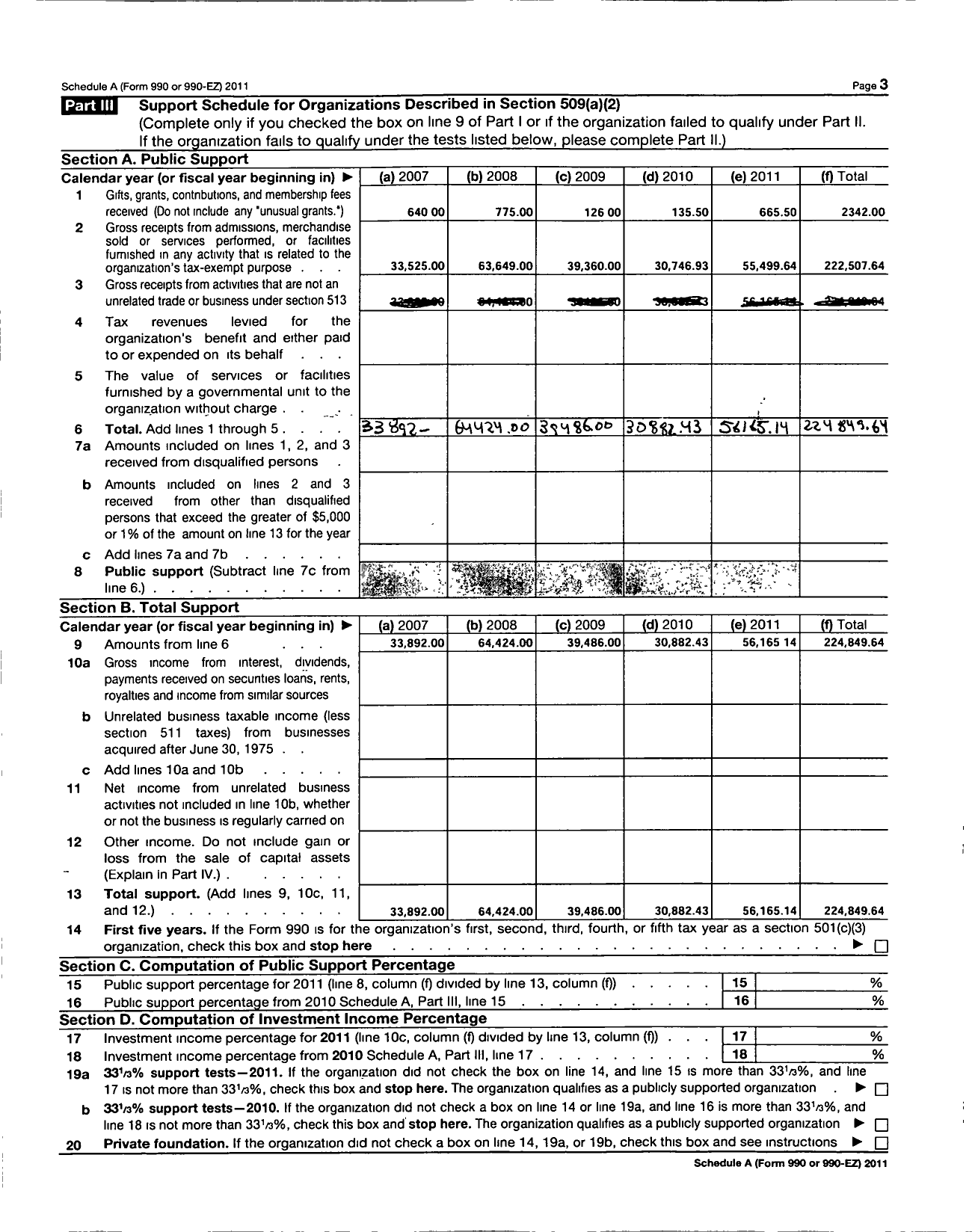 Image of first page of 2011 Form 990ER for PTA OHIO CONGRESS / Park Street Intermediate