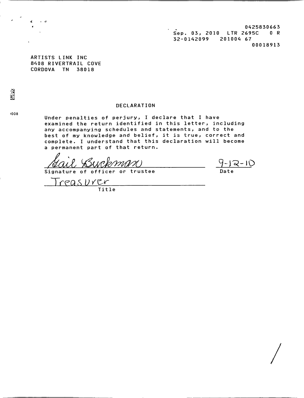 Image of first page of 2009 Form 990ER for Artists Link