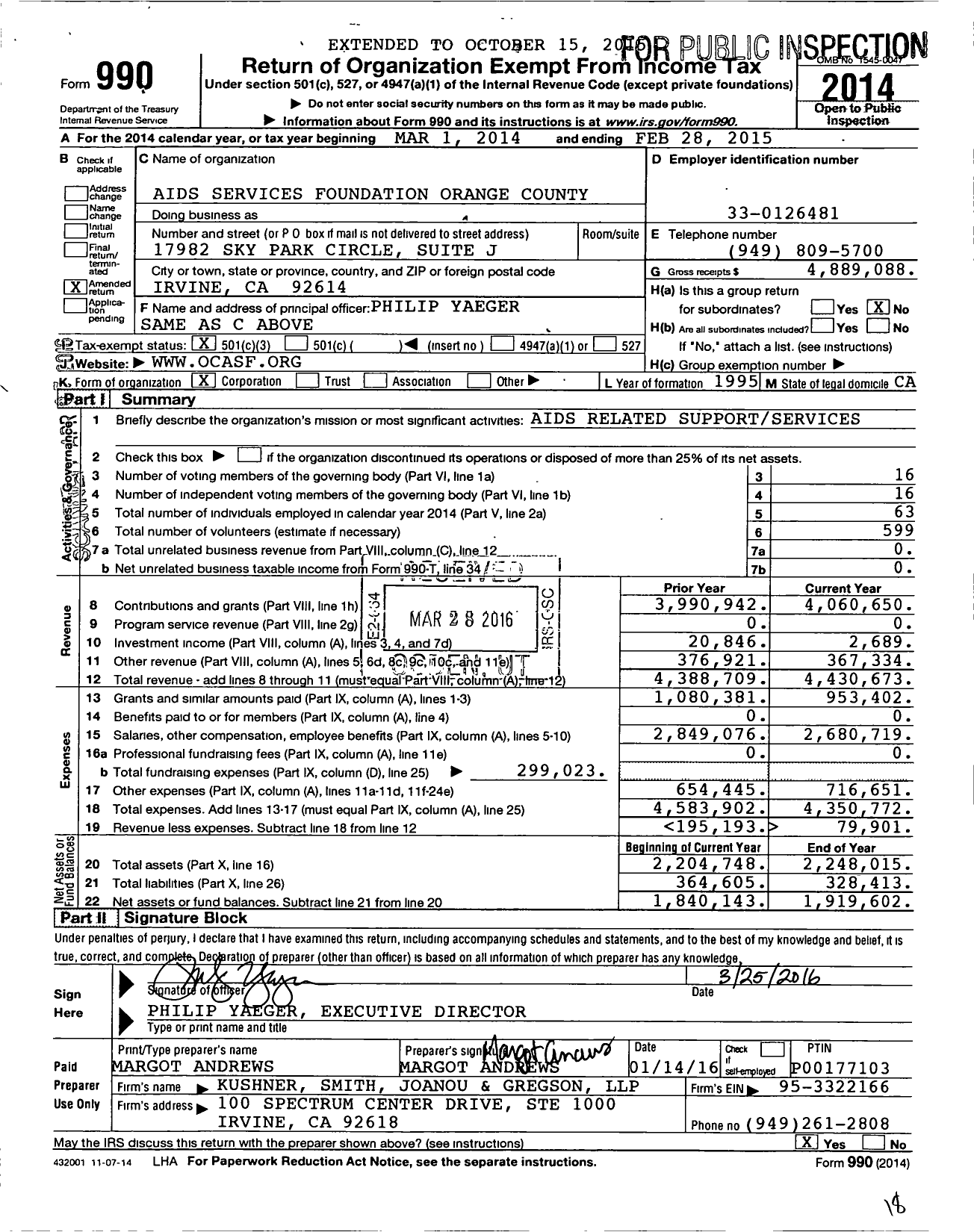 Image of first page of 2014 Form 990 for Radiant Health Centers (ASF)